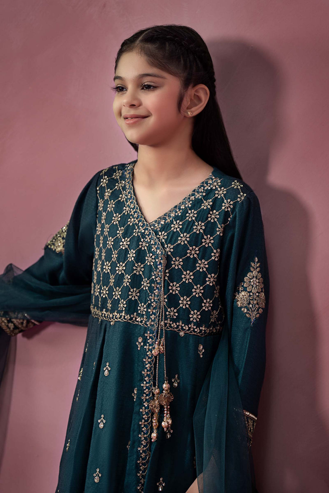 Maria B | 3 Piece Embroidered Linen Suit | MKD-W24-02 - by - Libasekhas UK - Registered Vendor of : Maria B - 100% Original Designer Dresss