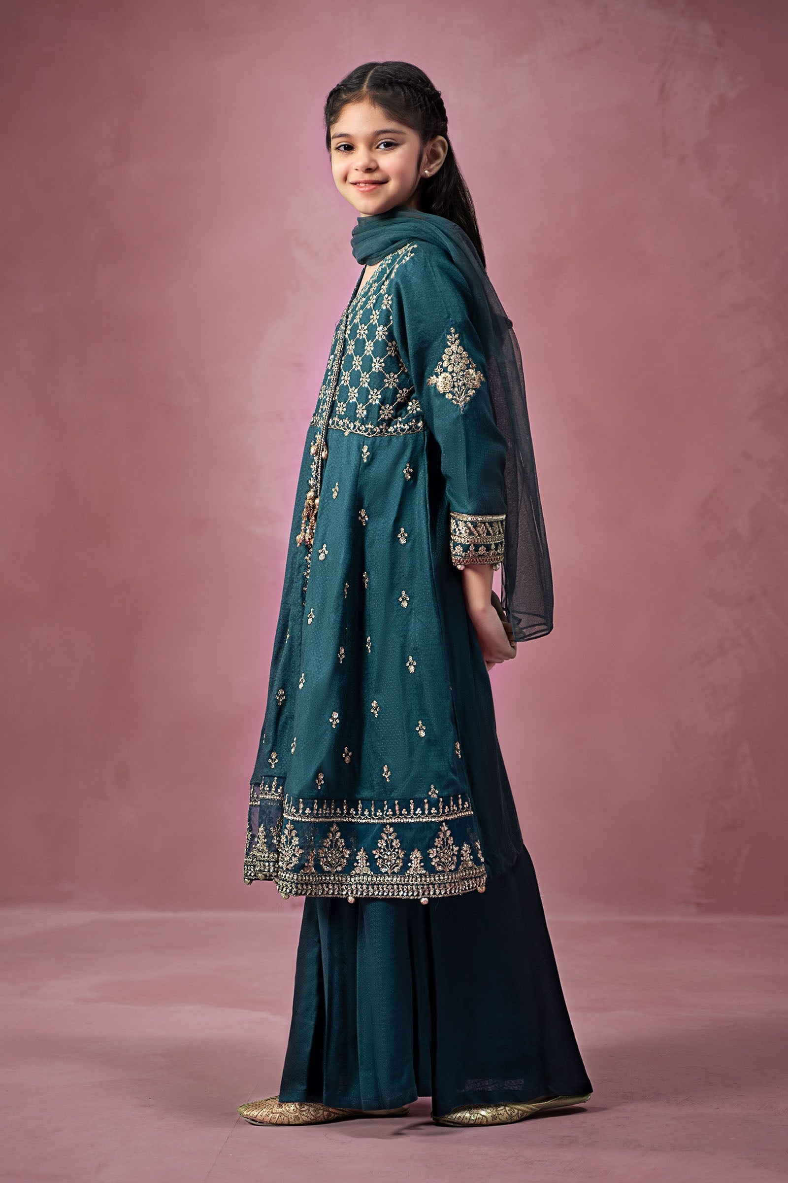 Maria B | 3 Piece Embroidered Linen Suit | MKD-W24-02 - by - Libasekhas UK - Registered Vendor of : Maria B - 100% Original Designer Dresss