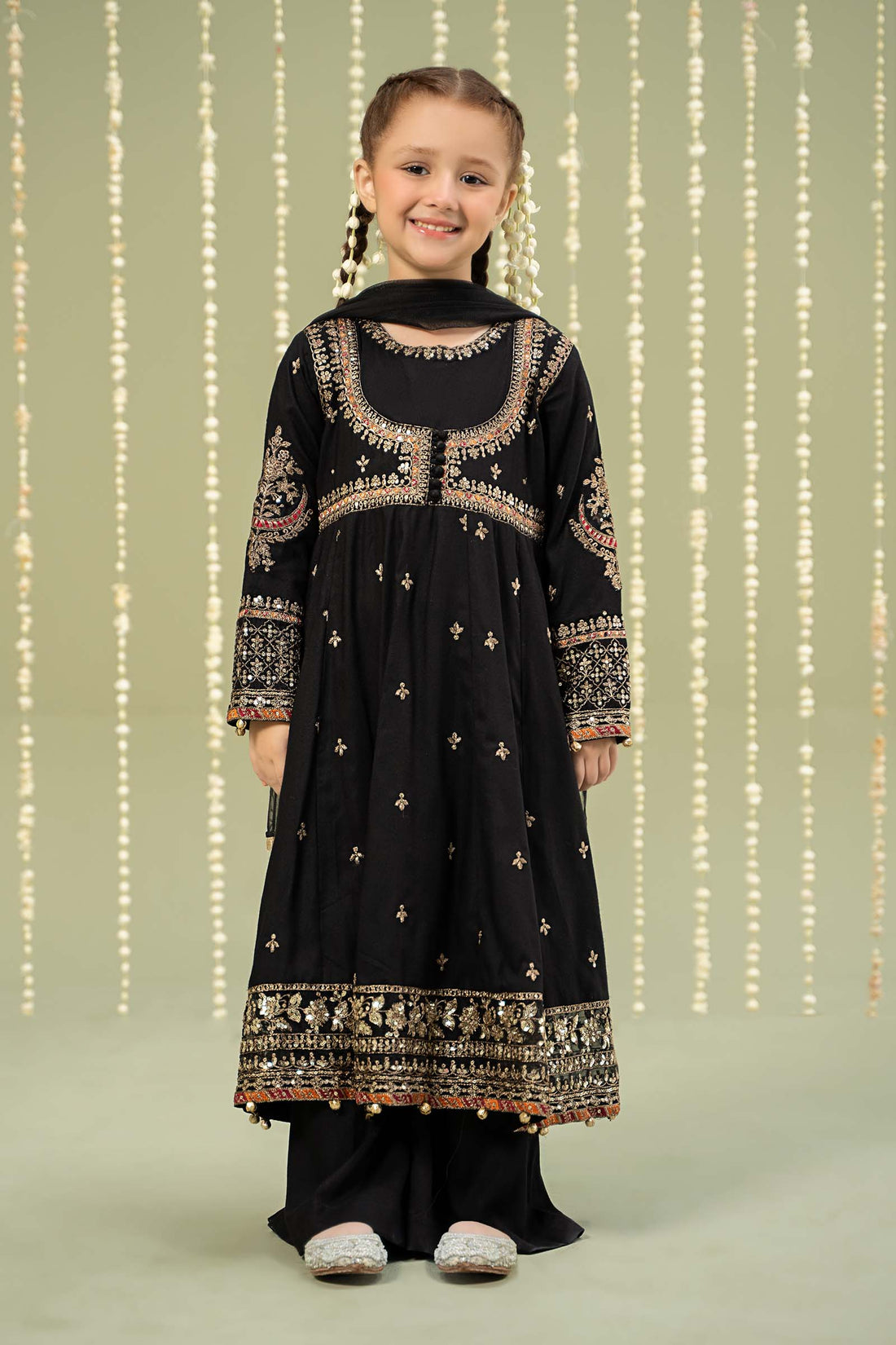 Maria B | 3 Piece Embroidered Linen Suit | MKD-W24-07 - by - Libasekhas UK - Registered Vendor of : Maria B - 100% Original Designer Dresss