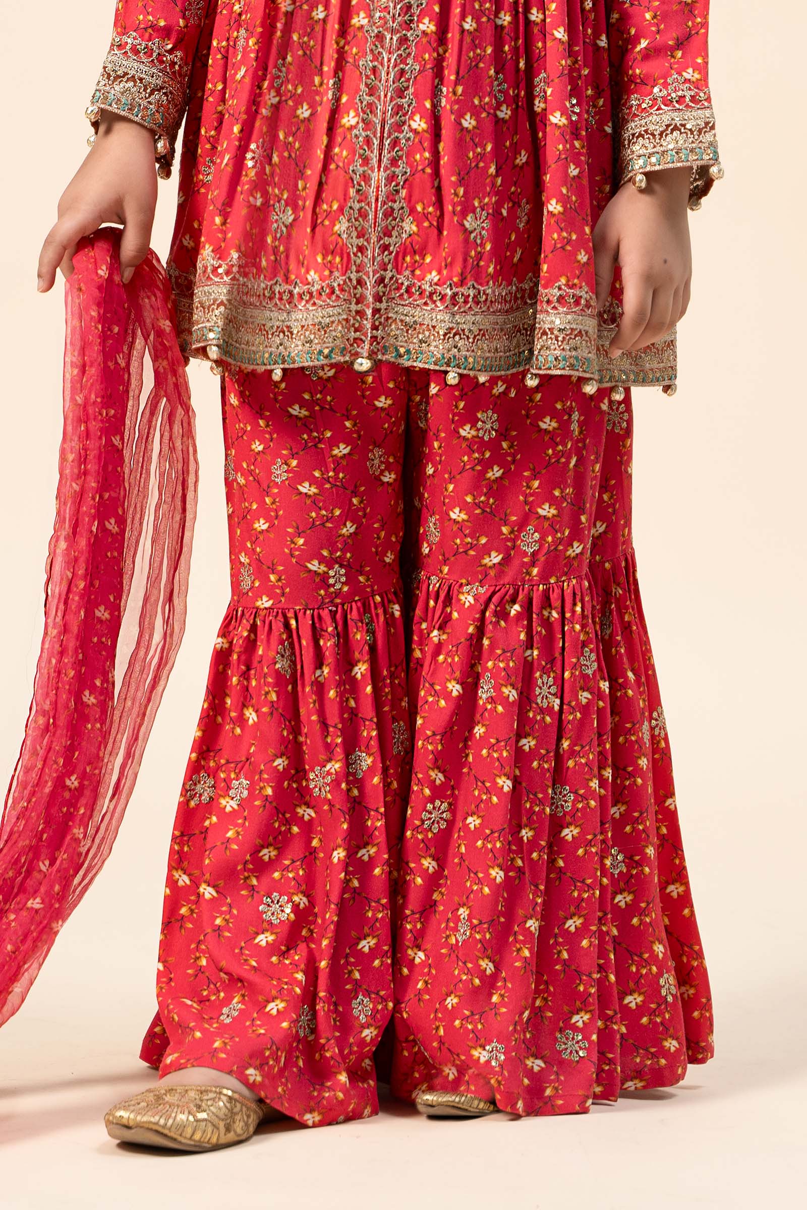 Maria B | 3 Piece Embroidered Marina Twill Suit | MKD-W24-12 - by - Libasekhas UK - Registered Vendor of : Maria B - 100% Original Designer Dresss