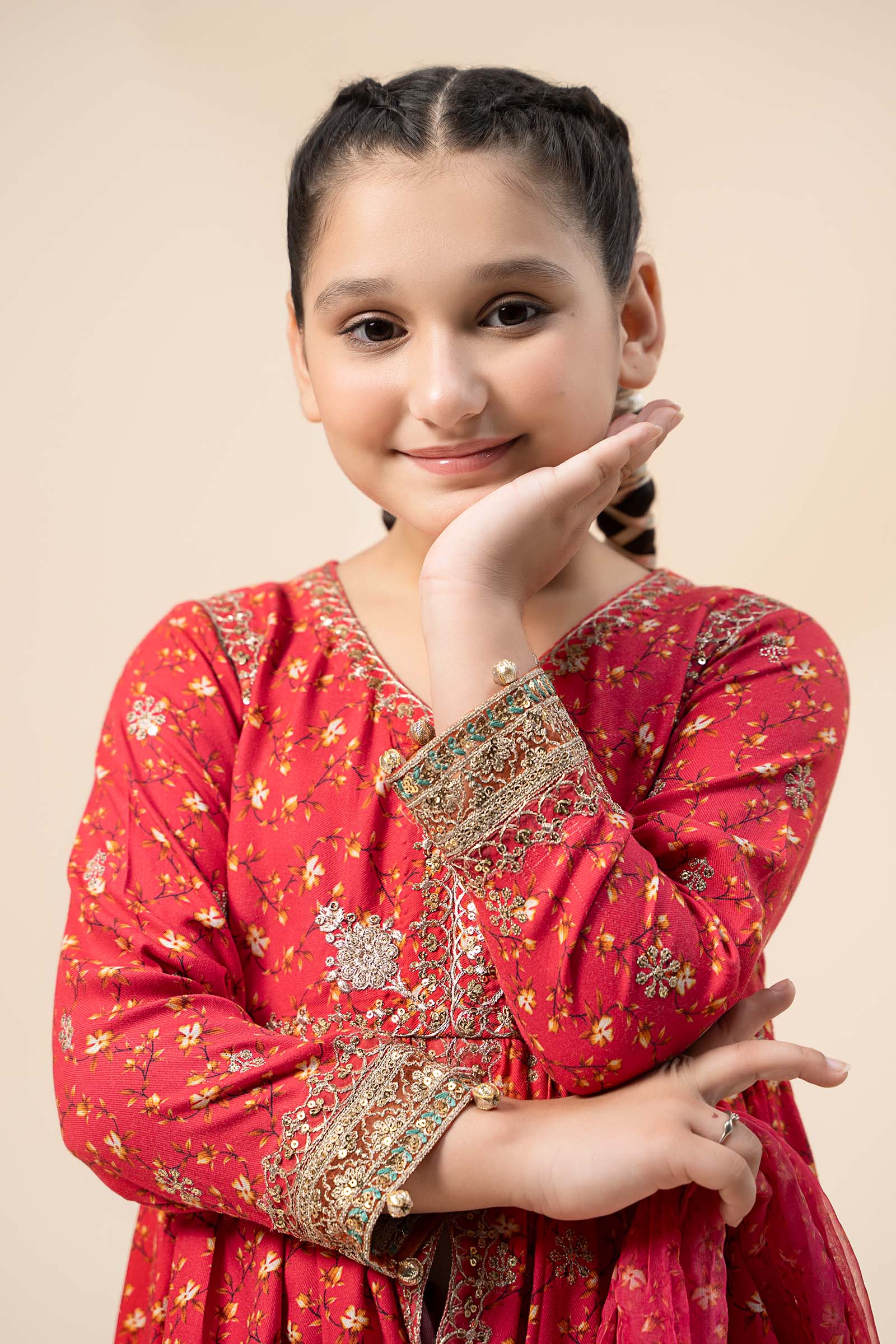 Maria B | 3 Piece Embroidered Marina Twill Suit | MKD-W24-12 - by - Libasekhas UK - Registered Vendor of : Maria B - 100% Original Designer Dresss