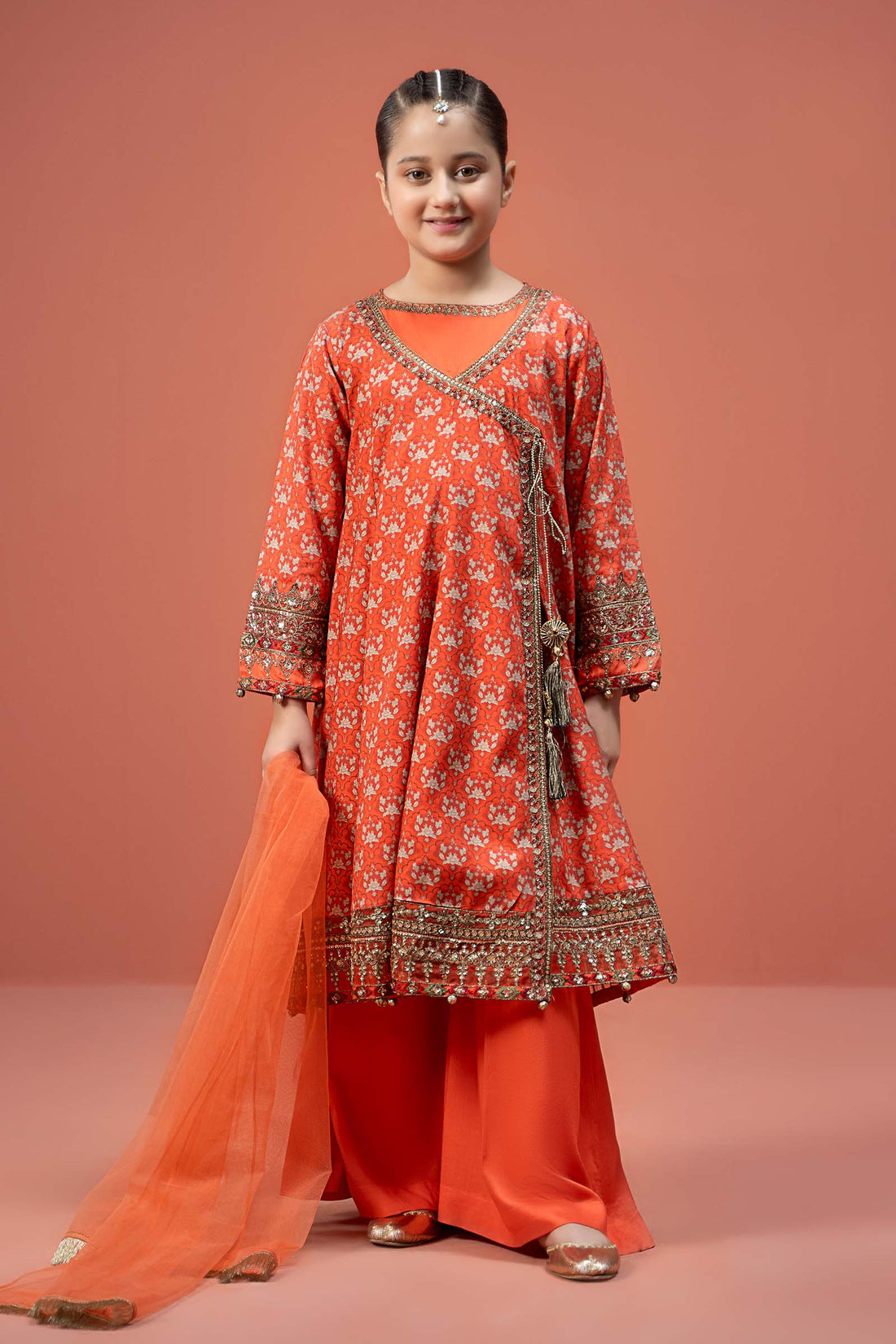 Maria B | 3 Piece Printed Linen Suit | MKD-W24-16 - by - Libasekhas UK - Registered Vendor of : Maria B - 100% Original Designer Dresss