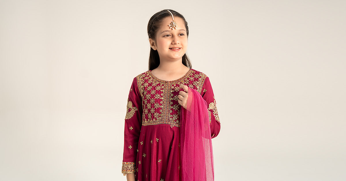 Maria B | 3 Piece Embroidered Linen Suit | MKD-W24-18 - by - Libasekhas UK - Registered Vendor of : Maria B - 100% Original Designer Dresss