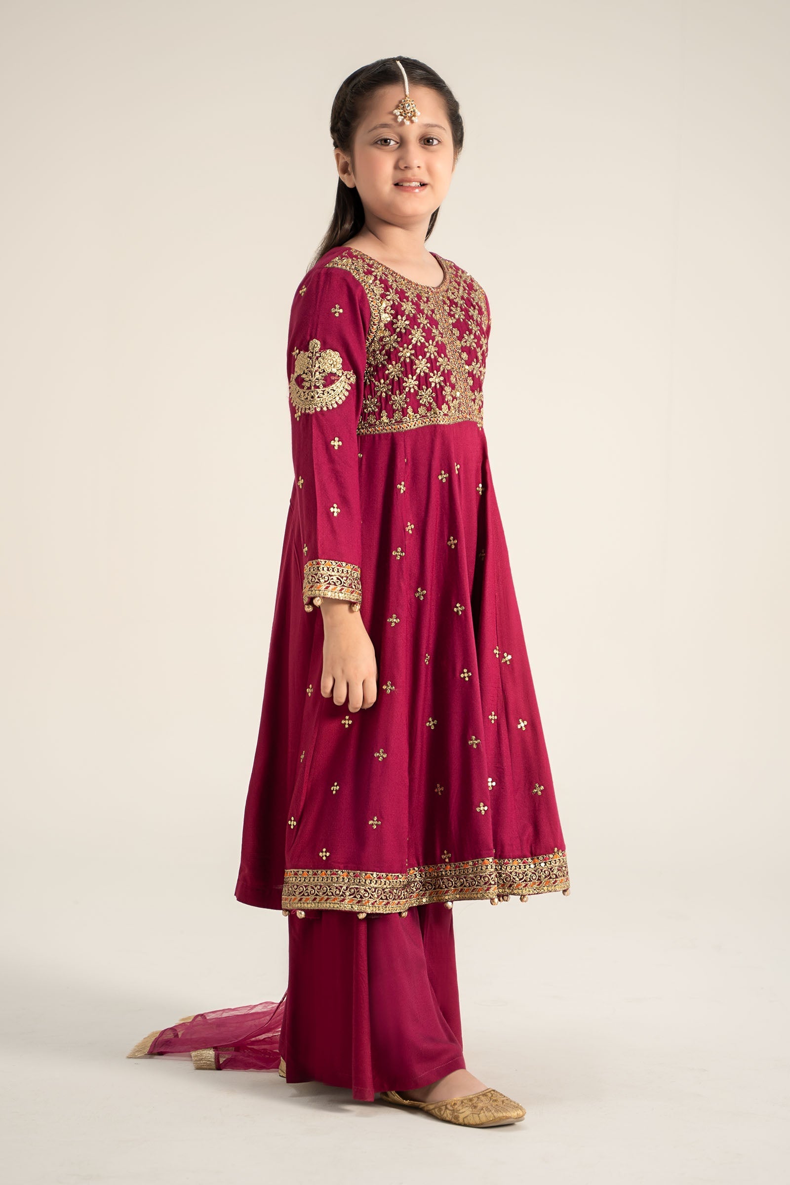 Maria B | 3 Piece Embroidered Linen Suit | MKD-W24-18 - by - Libasekhas UK - Registered Vendor of : Maria B - 100% Original Designer Dresss