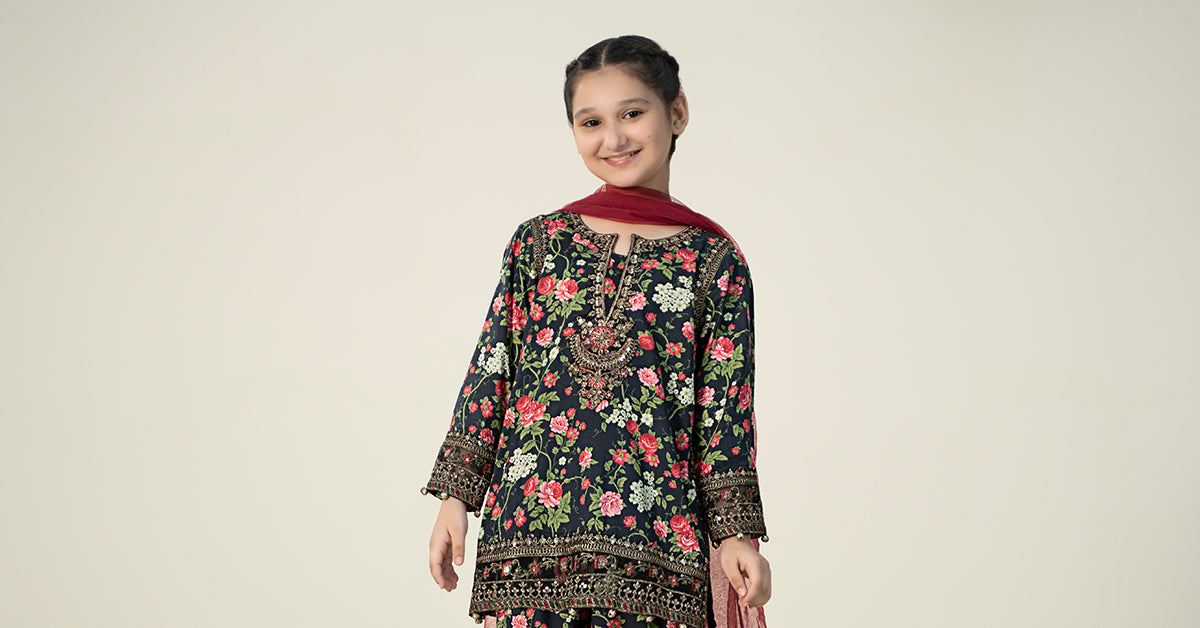 Maria B | 3 Piece Printed Linen Suit | MKD-W24-19 - by - Libasekhas UK - Registered Vendor of : Maria B - 100% Original Designer Dresss