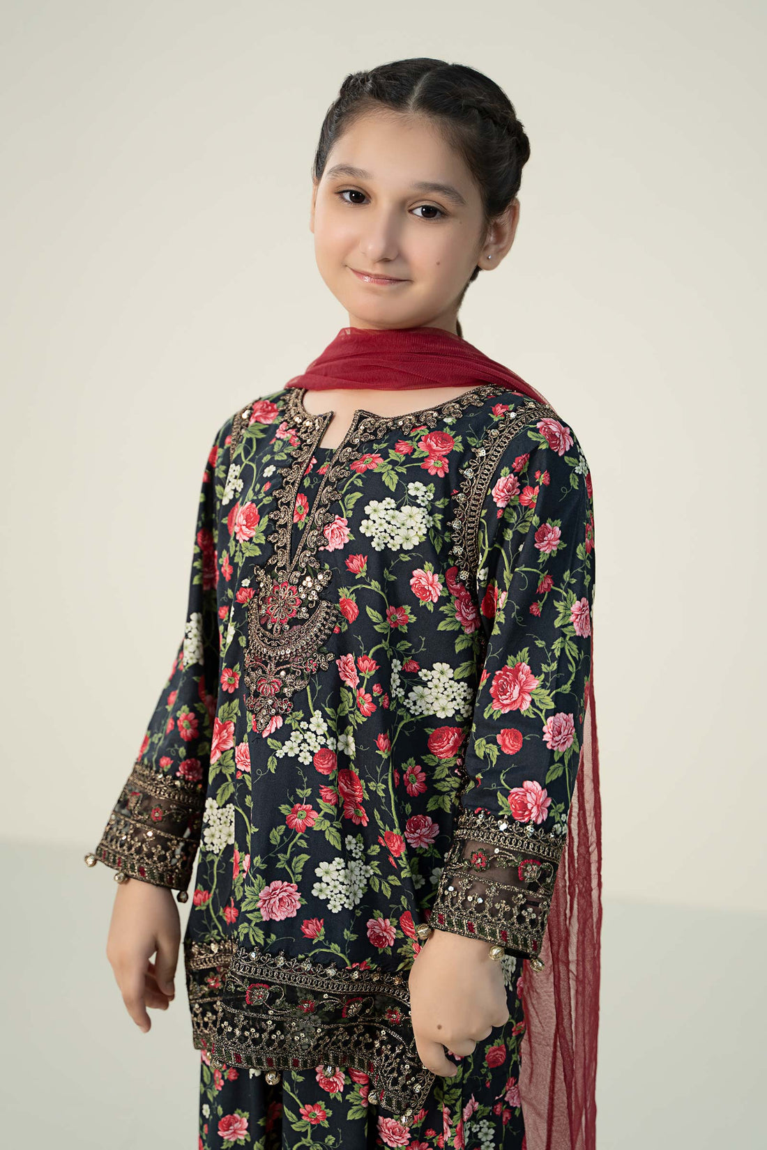 Maria B | 3 Piece Printed Linen Suit | MKD-W24-19 - by - Libasekhas UK - Registered Vendor of : Maria B - 100% Original Designer Dresss