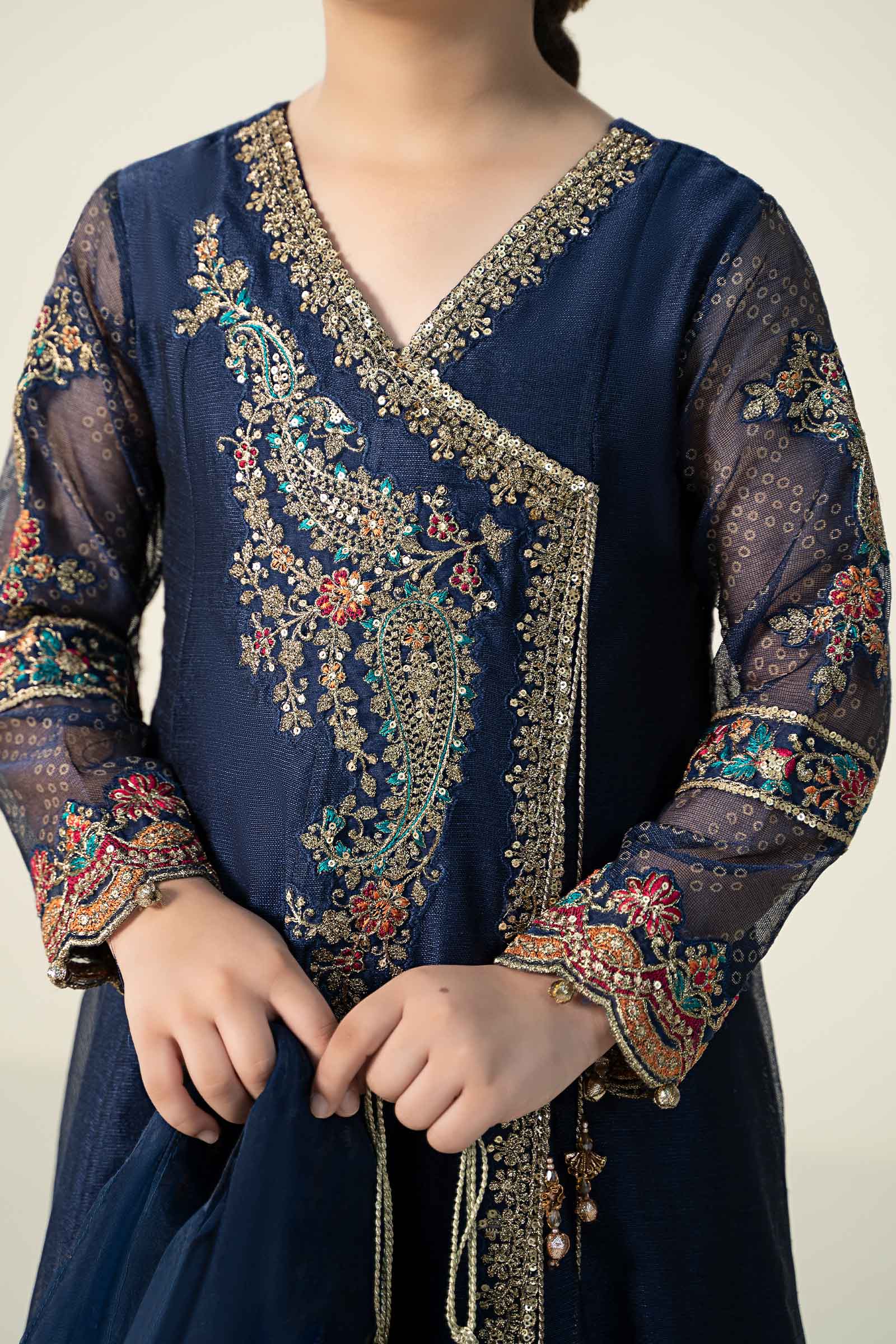 Maria B | 3 Piece Embroidered Paper Cotton Suit | MKD-W24-22 - by - Libasekhas UK - Registered Vendor of : Maria B - 100% Original Designer Dresss