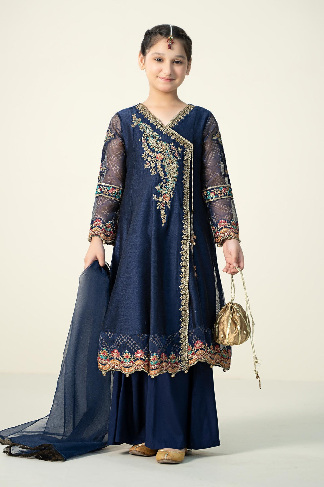 Maria B | 3 Piece Embroidered Paper Cotton Suit | MKD-W24-22 - by - Libasekhas UK - Registered Vendor of : Maria B - 100% Original Designer Dresss