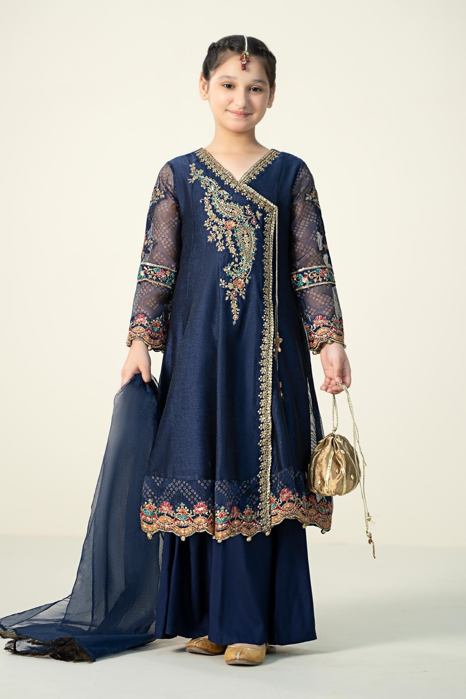 Maria B | 3 Piece Embroidered Paper Cotton Suit | MKD-W24-22 - by - Libasekhas UK - Registered Vendor of : Maria B - 100% Original Designer Dresss