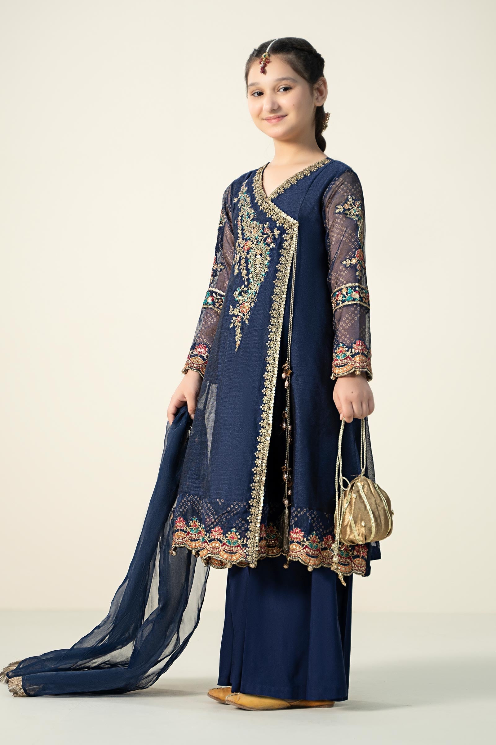Maria B | 3 Piece Embroidered Paper Cotton Suit | MKD-W24-22 - by - Libasekhas UK - Registered Vendor of : Maria B - 100% Original Designer Dresss