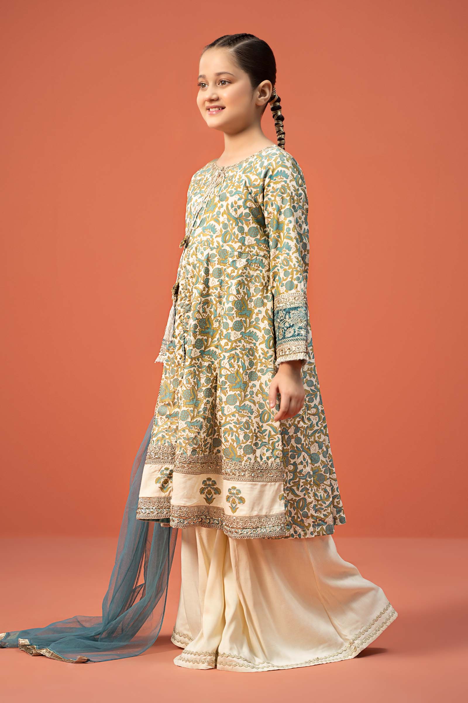 Maria B | 3 Piece Printed Linen Suit | MKD-W24-25 - by - Libasekhas UK - Registered Vendor of : Maria B - 100% Original Designer Dresss