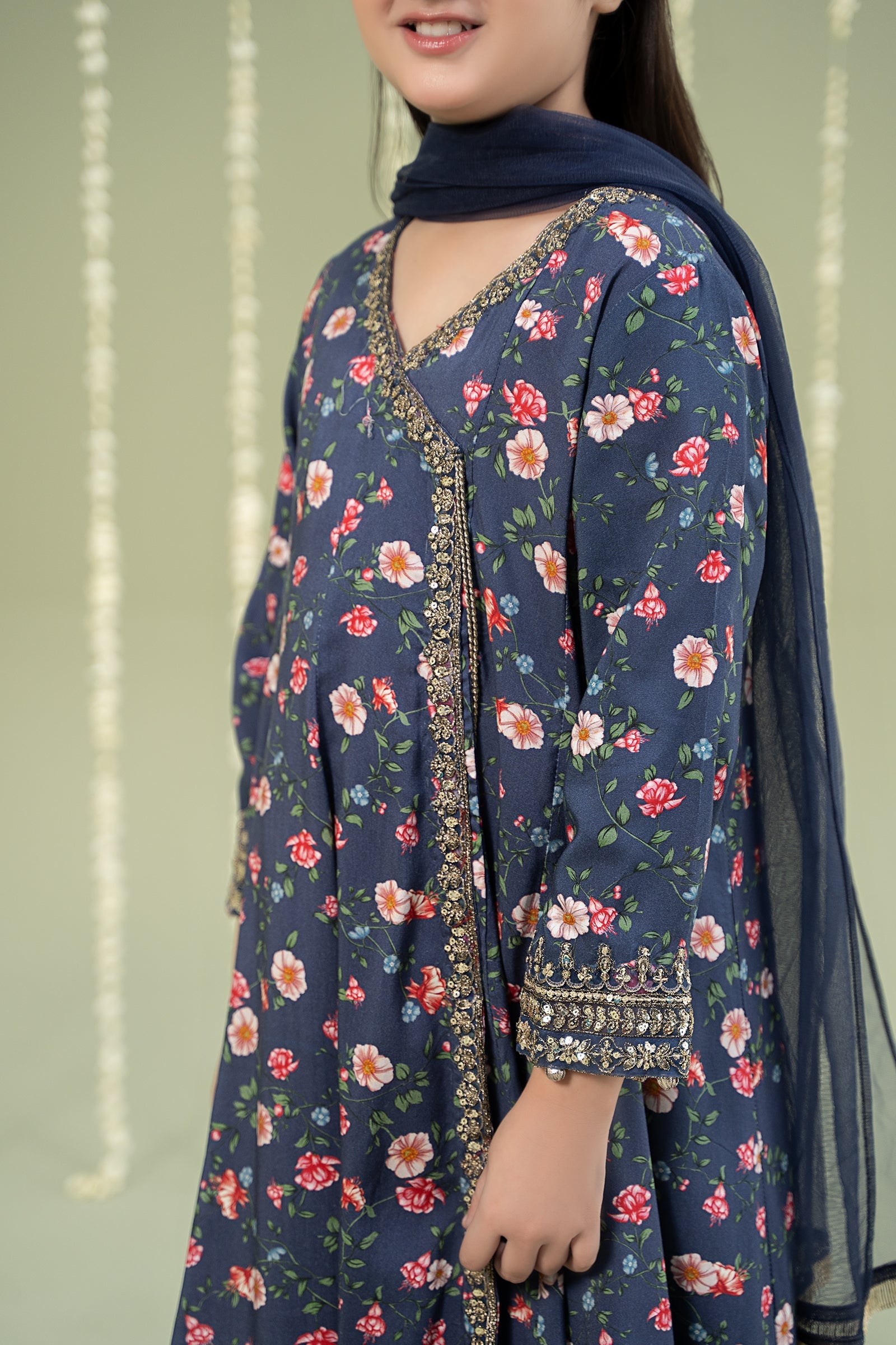 Maria B | 3 Piece Printed Linen Suit | MKD-W24-26 - by - Libasekhas UK - Registered Vendor of : Maria B - 100% Original Designer Dresss