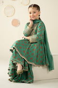3 Piece Embroidered Linen Suit - Kids Clothing - available at Maria Faisal in UK and USA.