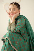 3 Piece Embroidered Linen Suit - Kids Clothing - available at Maria Faisal in UK and USA.