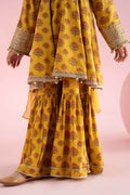3 Piece Embroidered Linen Suit - Kids Clothing - available at Maria Faisal in UK and USA.
