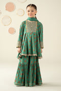 3 Piece Embroidered Linen Suit - Kids Clothing - available at Maria Faisal in UK and USA.