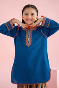 3 Piece Embroidered Slub Khaddar Suit - Kids Clothing - available at Maria Faisal in UK and USA.