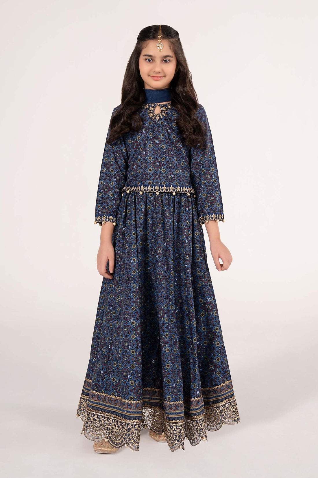 3 Piece Embroidered Slub Khaddar Suit - Kids Clothing - available at Maria Faisal in UK and USA.