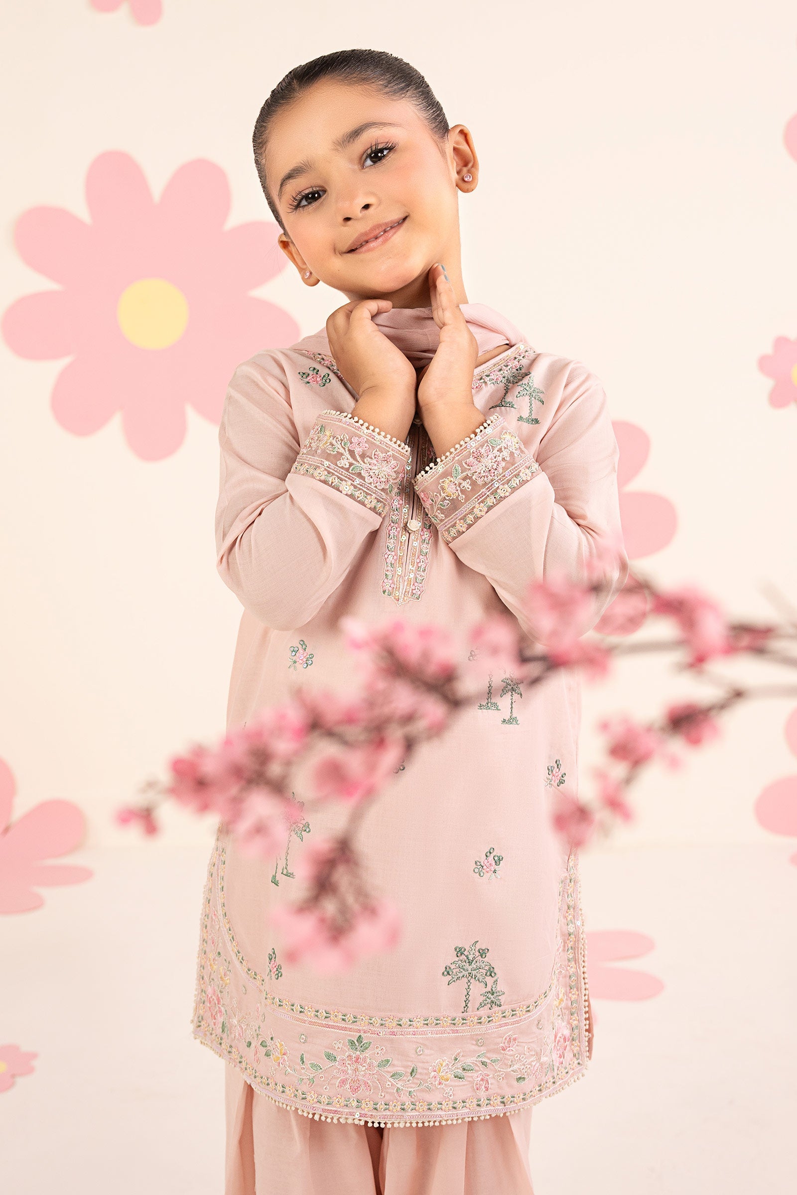 kids-clothes-mkd-ea26-08-pink by Maria B Kids - Designer Dress  - Type : KidsClothes - Available at Libasekhas UK - 100% Original 