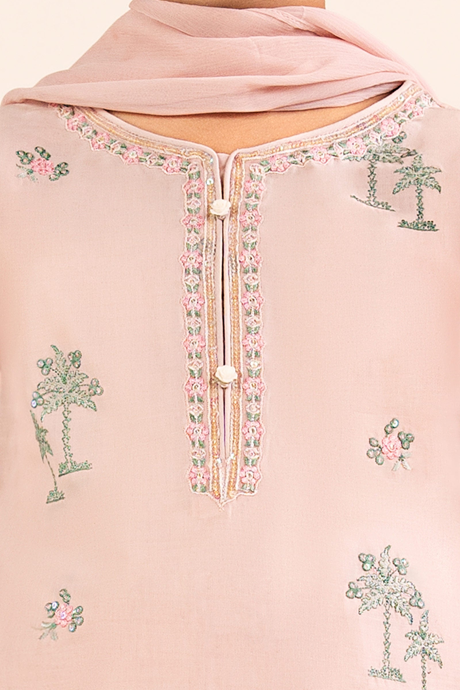 kids-clothes-mkd-ea26-08-pink by Maria B Kids - Designer Dress  - Type : KidsClothes - Available at Libasekhas UK - 100% Original 