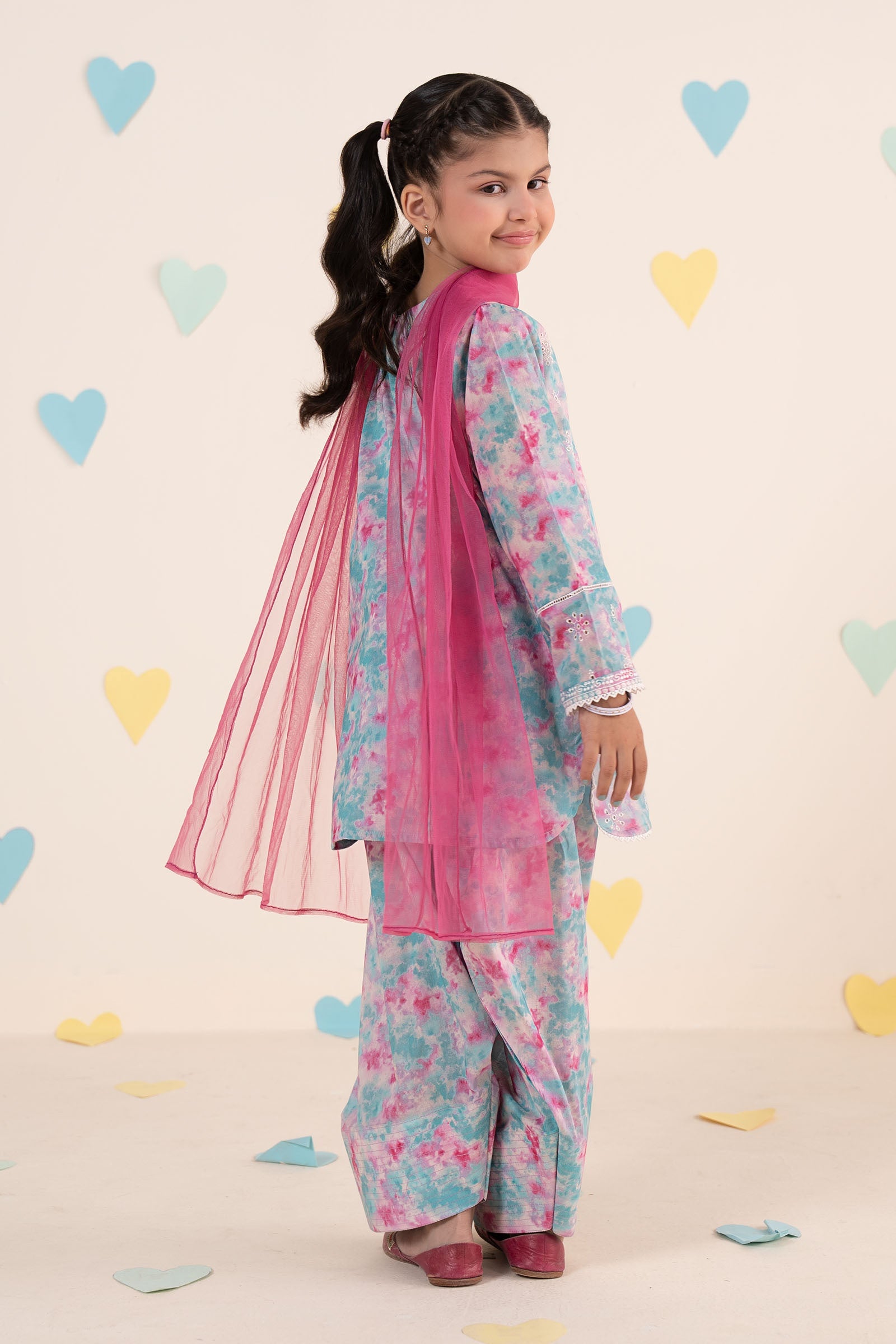 kids-clothes-mkd-ea25-13r1-blue by Maria B Kids - Designer Dress  - Type : KidsClothes - Available at Libasekhas UK - 100% Original 
