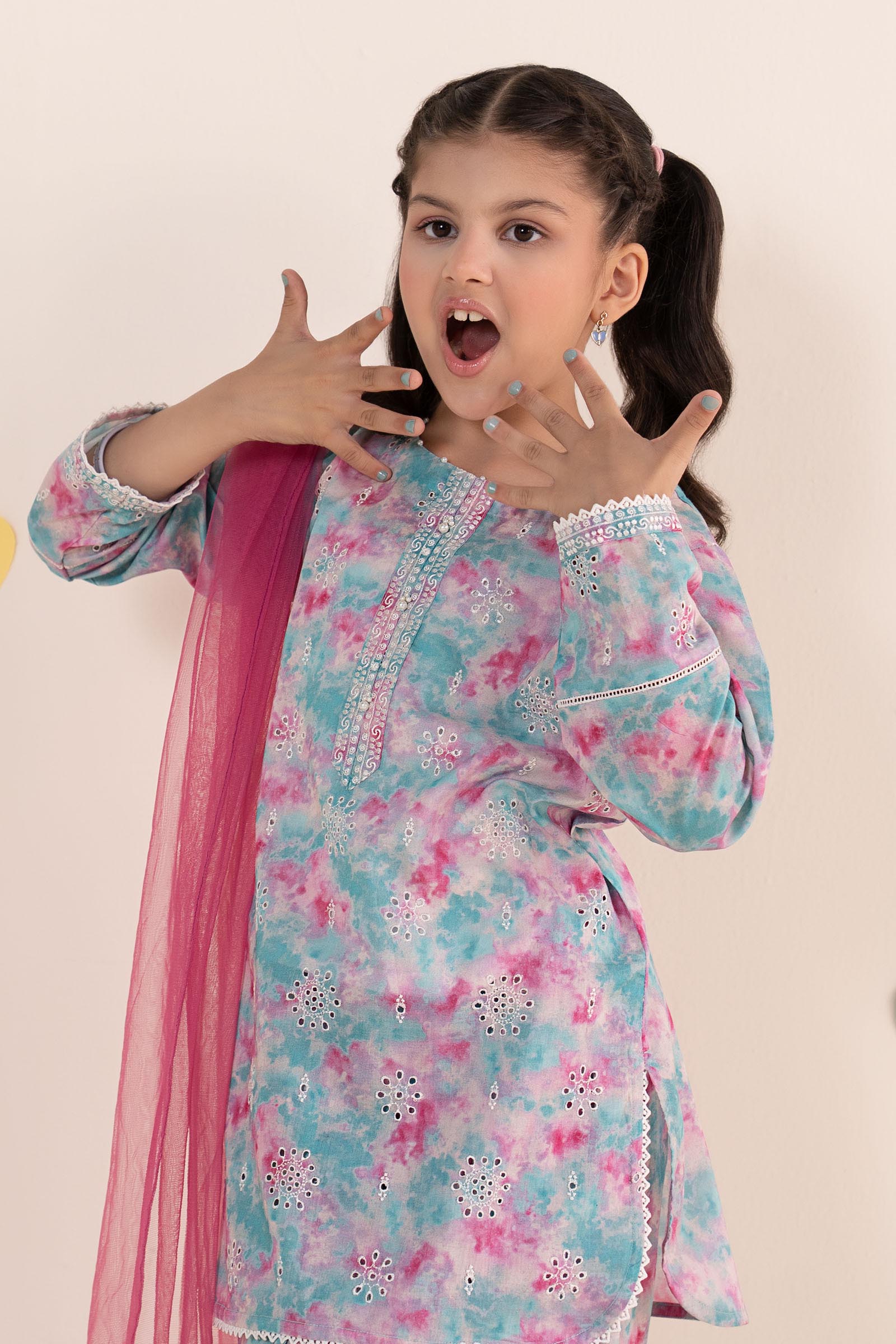 kids-clothes-mkd-ea25-13r1-blue by Maria B Kids - Designer Dress  - Type : KidsClothes - Available at Libasekhas UK - 100% Original 