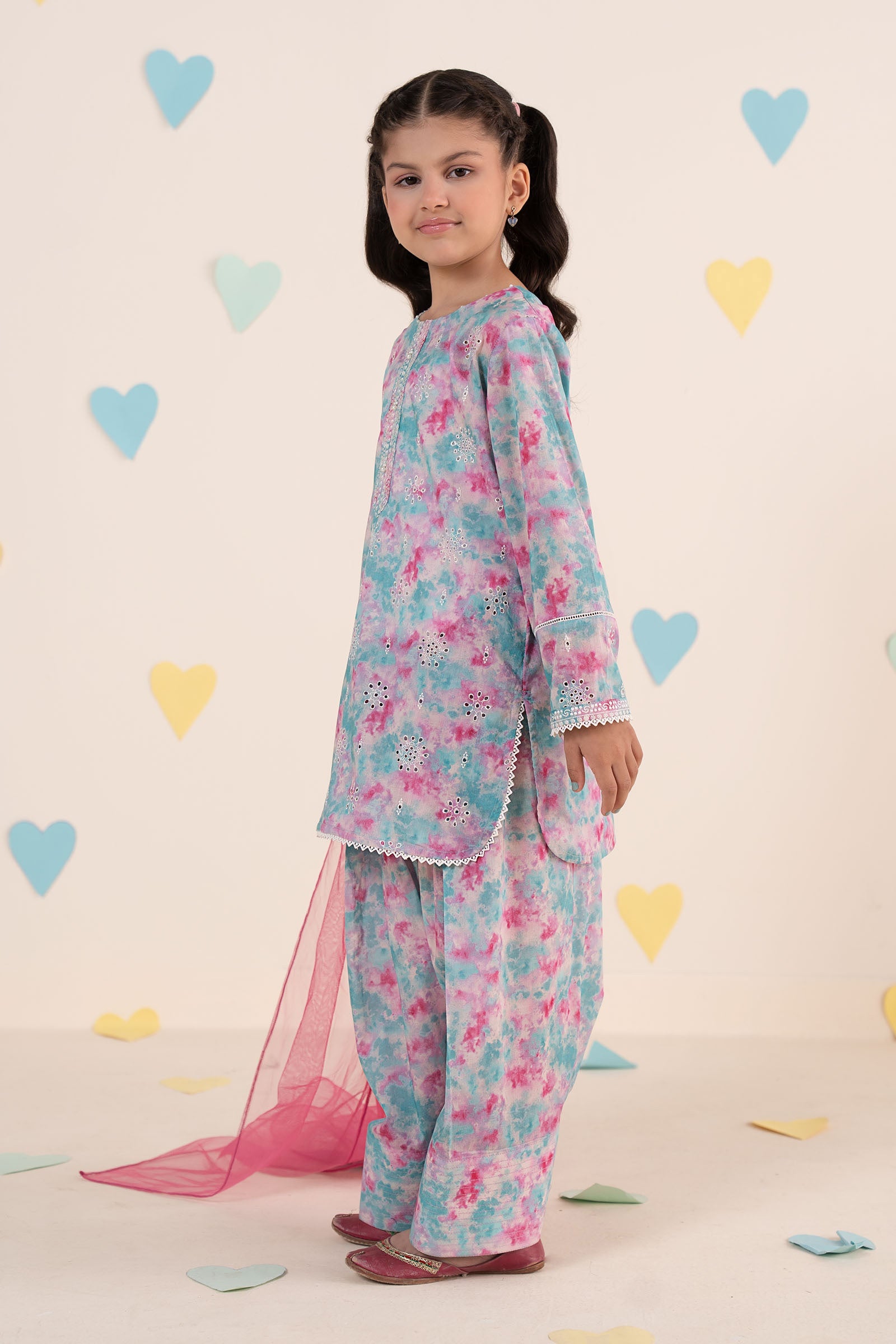 kids-clothes-mkd-ea25-13r1-blue by Maria B Kids - Designer Dress  - Type : KidsClothes - Available at Libasekhas UK - 100% Original 