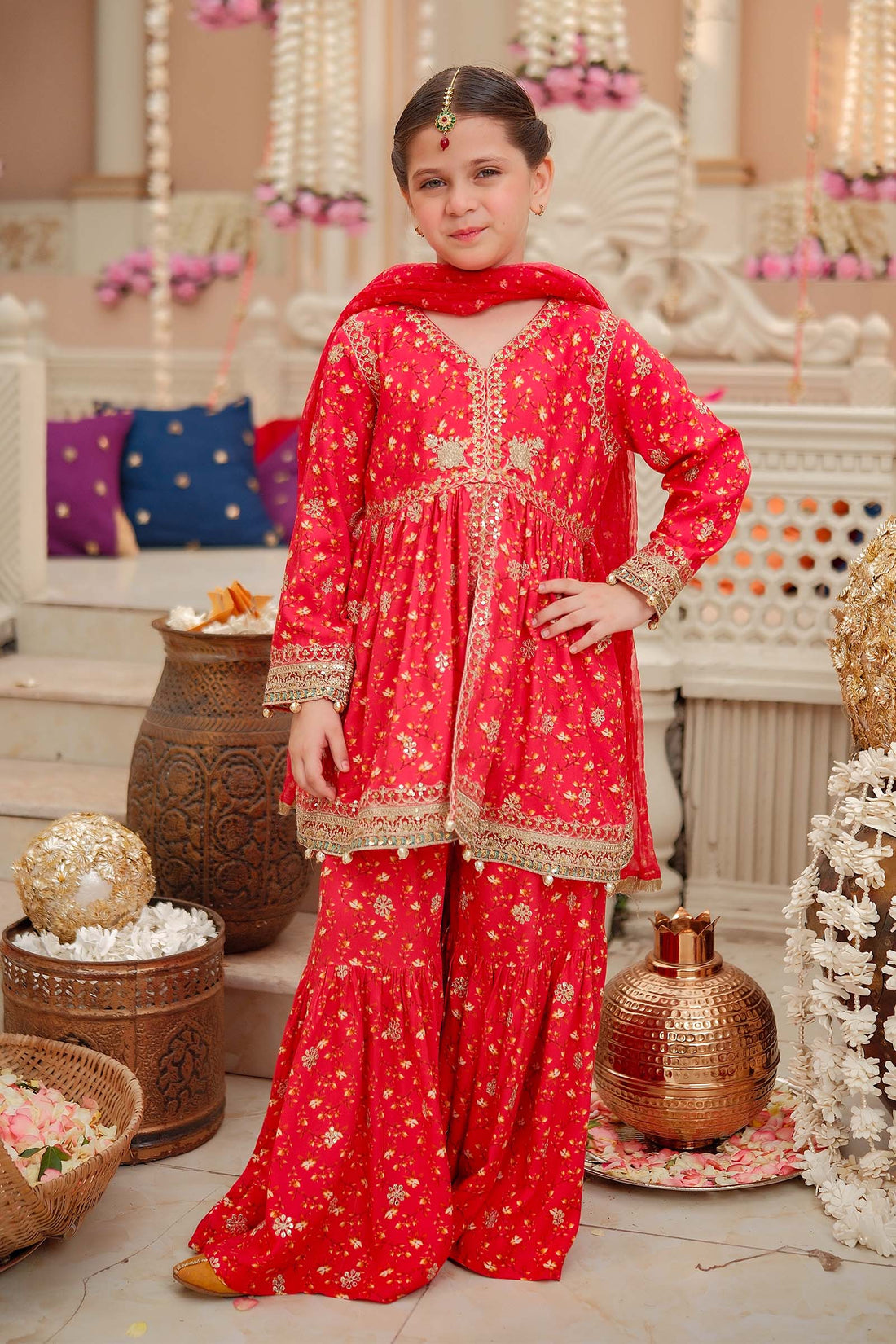 Maria B | 3 Piece Embroidered Marina Twill Suit | MKD-W24-12 - by - Libasekhas UK - Registered Vendor of : Maria B - 100% Original Designer Dresss