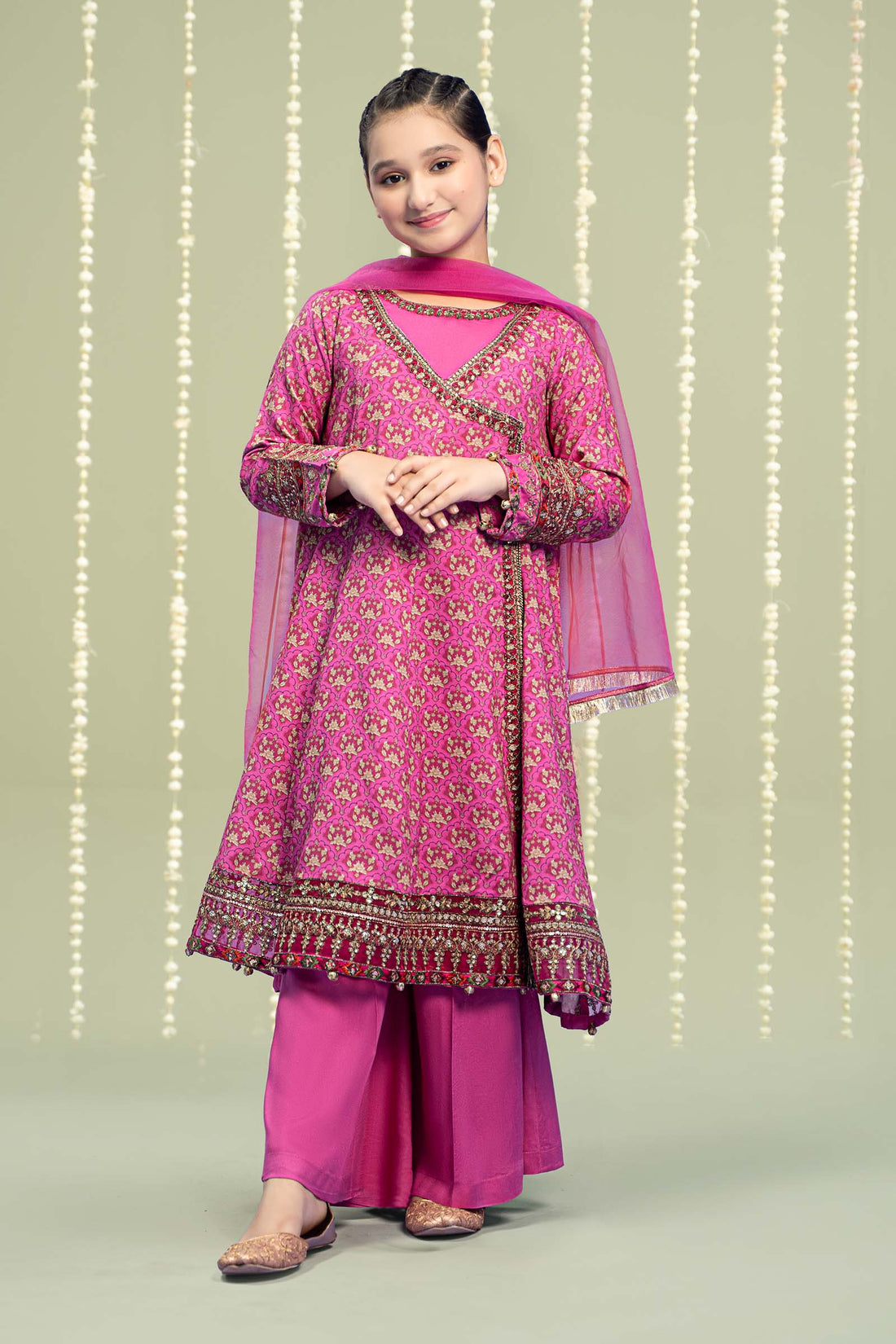 Maria B | 3 Piece Printed Linen Suit | MKD-W24-16 - by - Libasekhas UK - Registered Vendor of : Maria B - 100% Original Designer Dresss