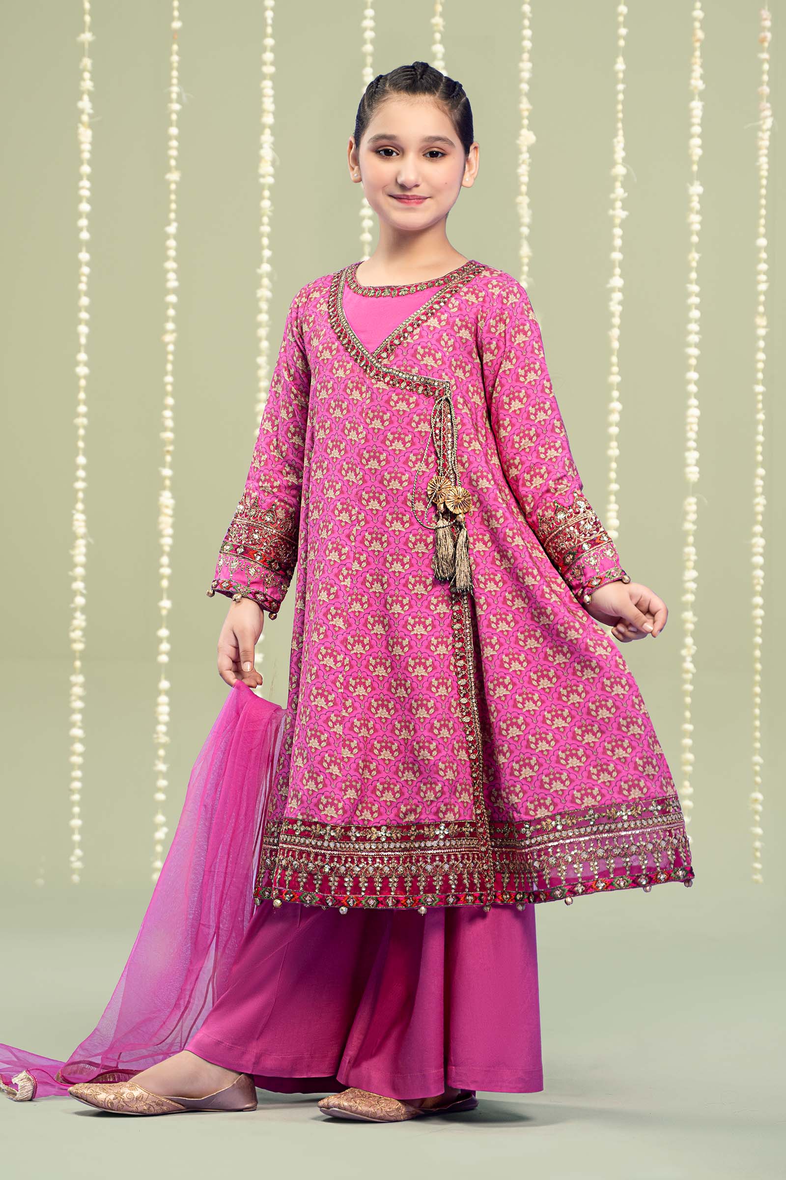 Maria B | 3 Piece Printed Linen Suit | MKD-W24-16 - by - Libasekhas UK - Registered Vendor of : Maria B - 100% Original Designer Dresss