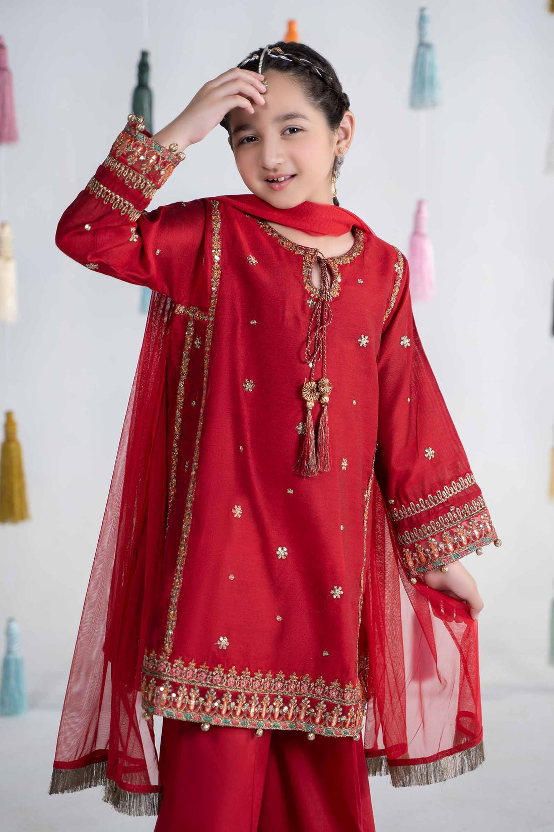 Maria B | 3 Piece Embroidered Yarn Dyed Suit | MKS-EA24-19 - by - Libasekhas UK - Registered Vendor of : Maria B - 100% Original Designer Dresss