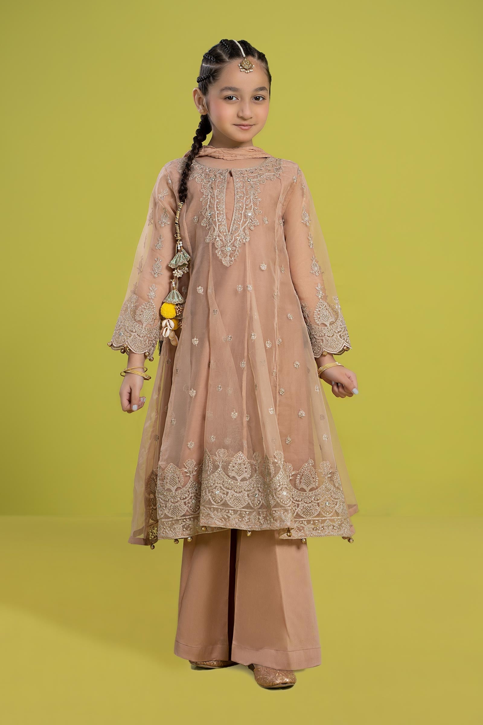 Maria B | 3 Piece Embroidered Organza Suit | MKS-EF24-05 - by - Libasekhas UK - Registered Vendor of : Maria B - 100% Original Designer Dresss