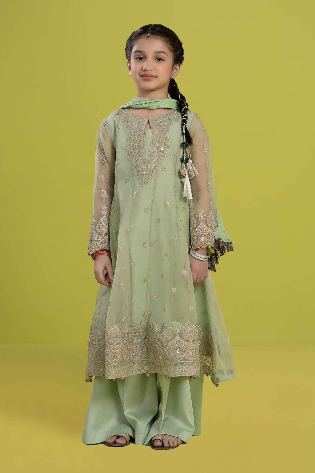 Maria B | 3 Piece Embroidered Organza Suit | MKS-EF24-05 - by - Libasekhas UK - Registered Vendor of : Maria B - 100% Original Designer Dresss
