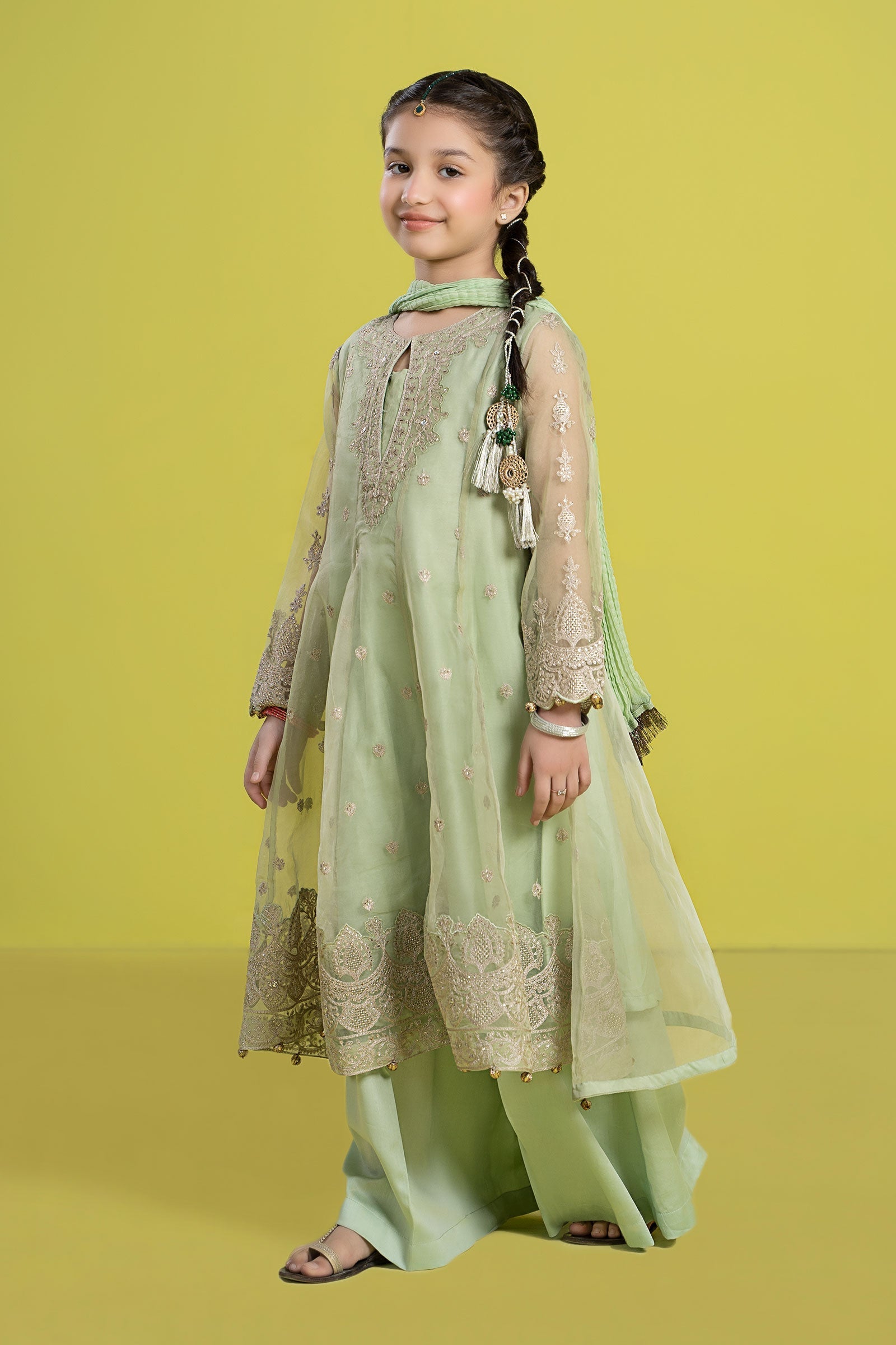 Maria B | 3 Piece Embroidered Organza Suit | MKS-EF24-05 - by - Libasekhas UK - Registered Vendor of : Maria B - 100% Original Designer Dresss