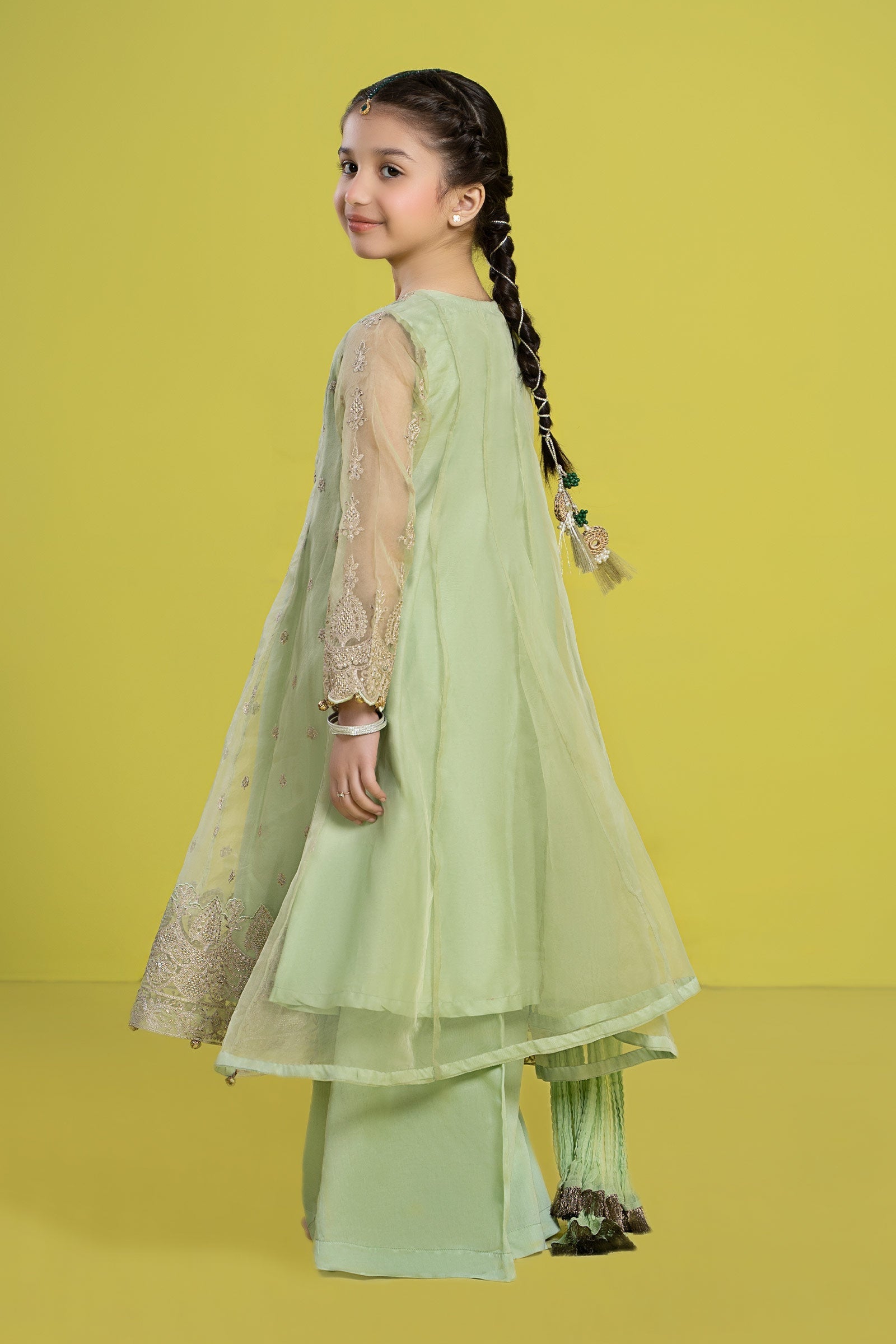 Maria B | 3 Piece Embroidered Organza Suit | MKS-EF24-05 - by - Libasekhas UK - Registered Vendor of : Maria B - 100% Original Designer Dresss