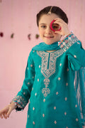 Maria B | 3 Piece Embroidered Raw Silk Suit | MKS-EF24-09 - by - Libasekhas UK - Registered Vendor of : Maria B - 100% Original Designer Dresss