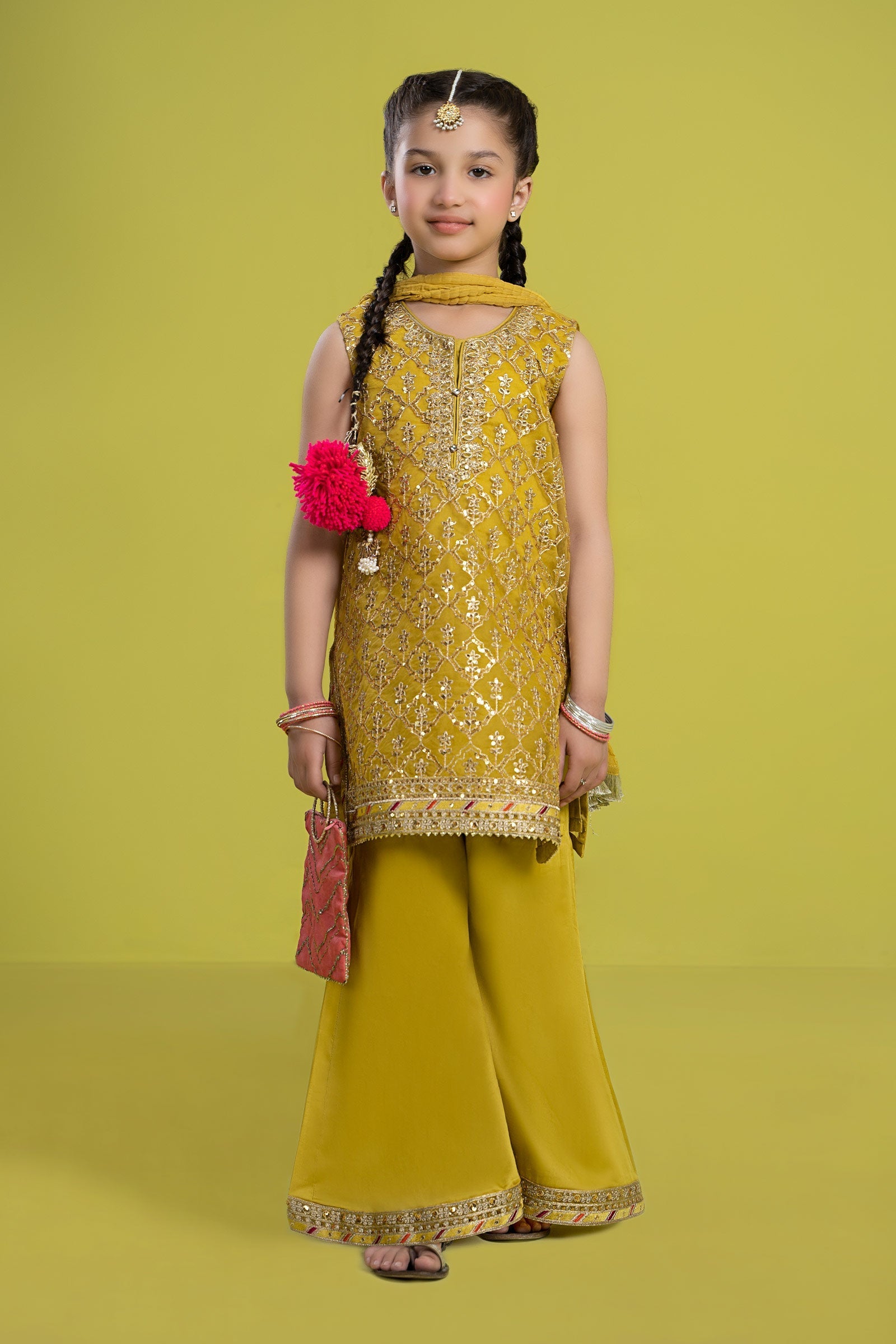 Maria B | 3 Piece Embroidered Organza Suit | MKS-EF24-14 - by - Libasekhas UK - Registered Vendor of : Maria B - 100% Original Designer Dresss