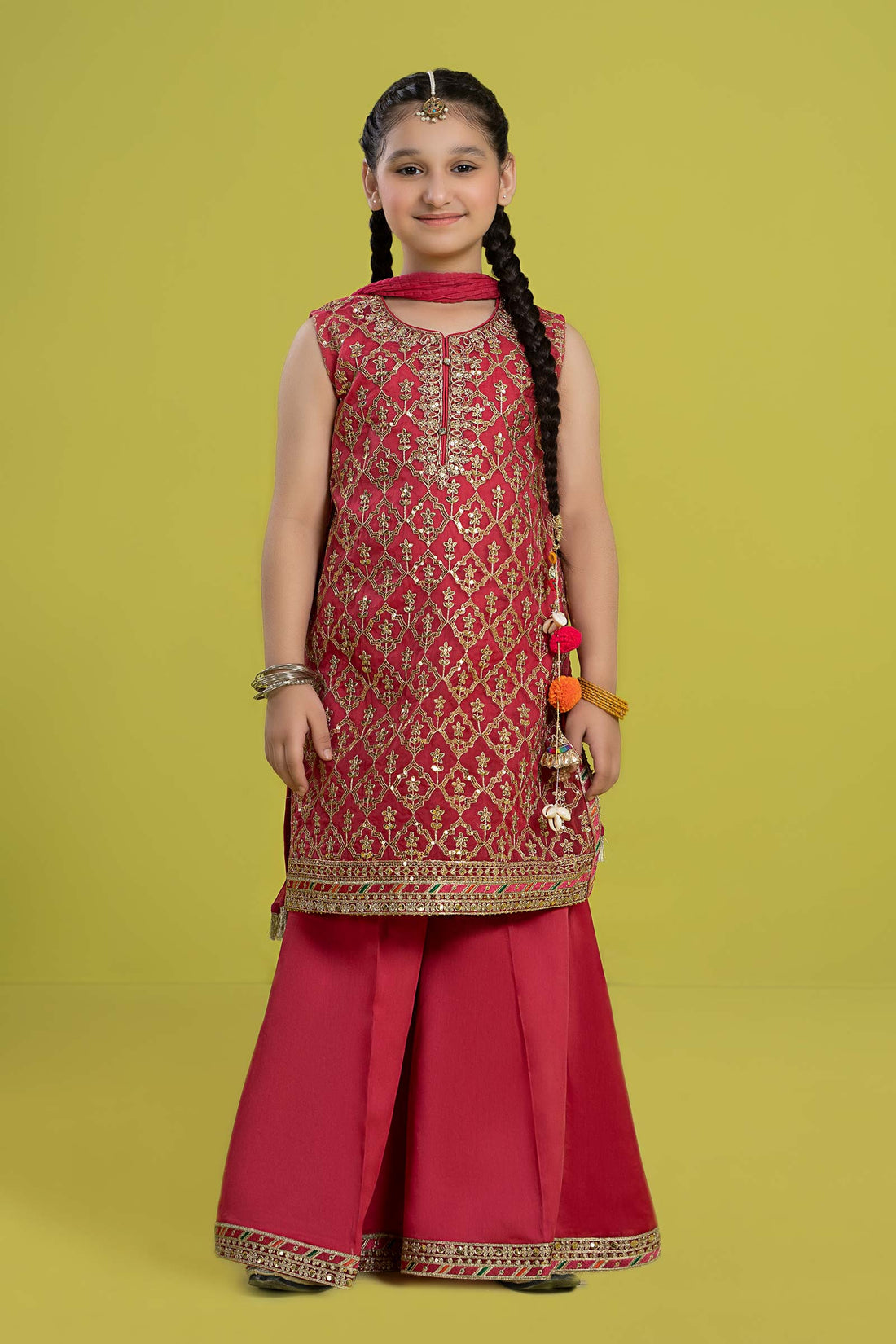 Maria B | 3 Piece Embroidered Organza Suit | MKS-EF24-14 - by - Libasekhas UK - Registered Vendor of : Maria B - 100% Original Designer Dresss