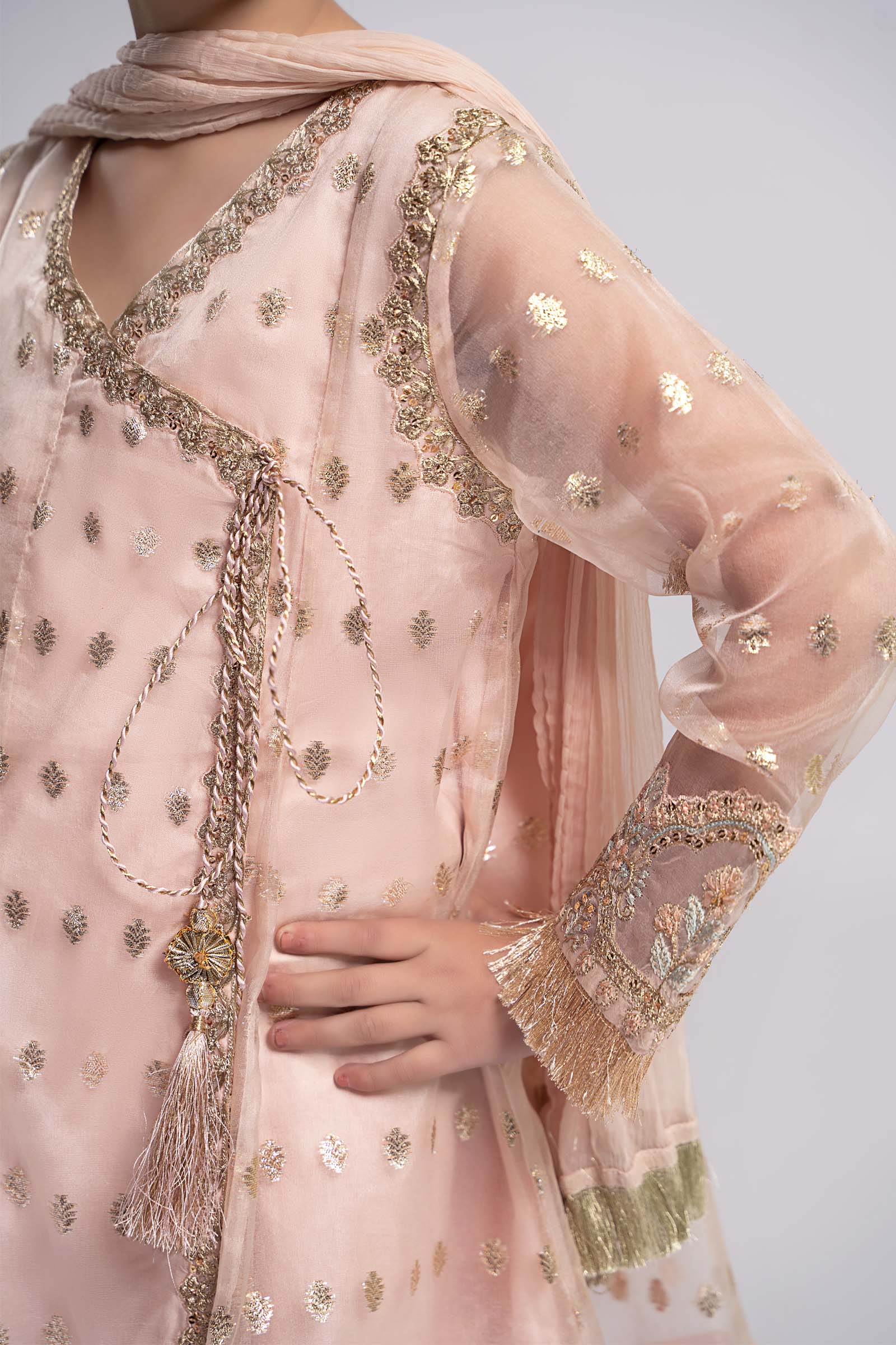 Maria B | 3 Piece Embroidered Organza Suit | MKS-EF24-18 - by - Libasekhas UK - Registered Vendor of : Maria B - 100% Original Designer Dresss