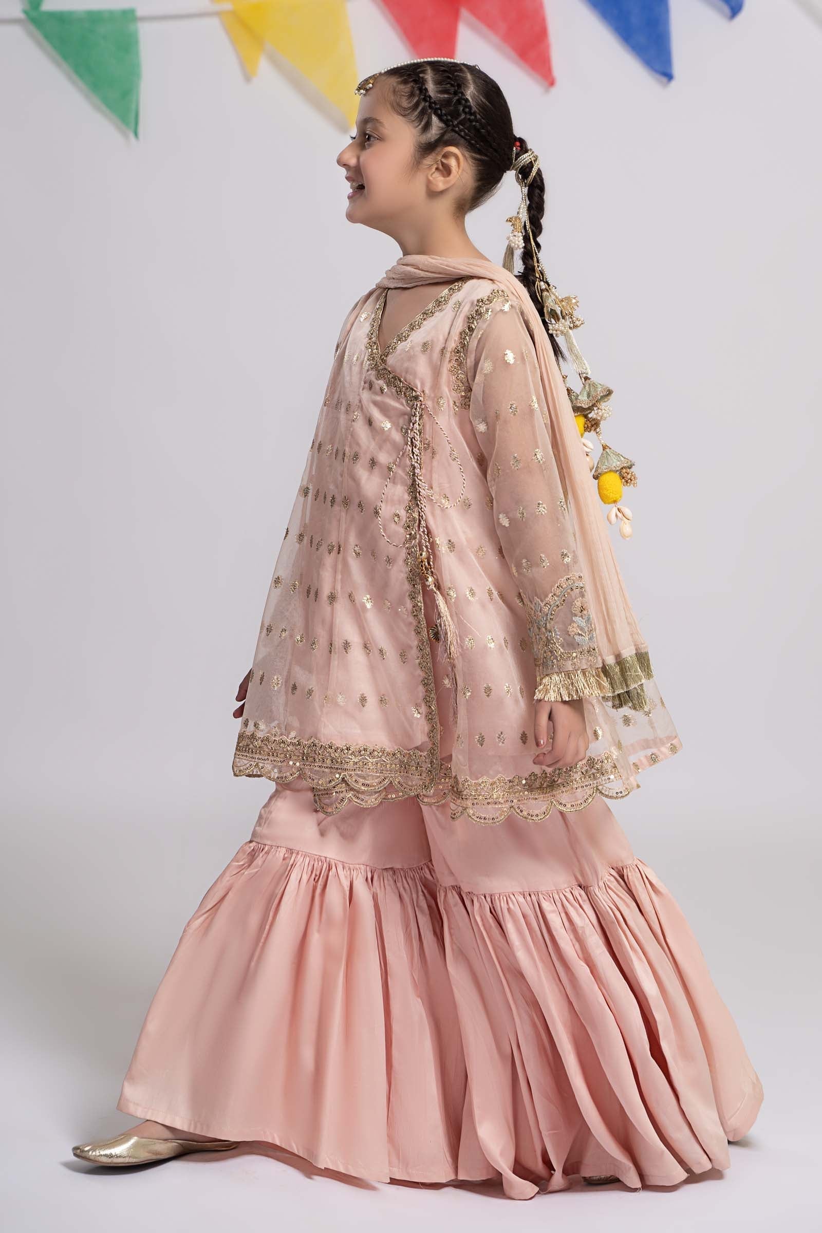 Maria B | 3 Piece Embroidered Organza Suit | MKS-EF24-18 - by - Libasekhas UK - Registered Vendor of : Maria B - 100% Original Designer Dresss