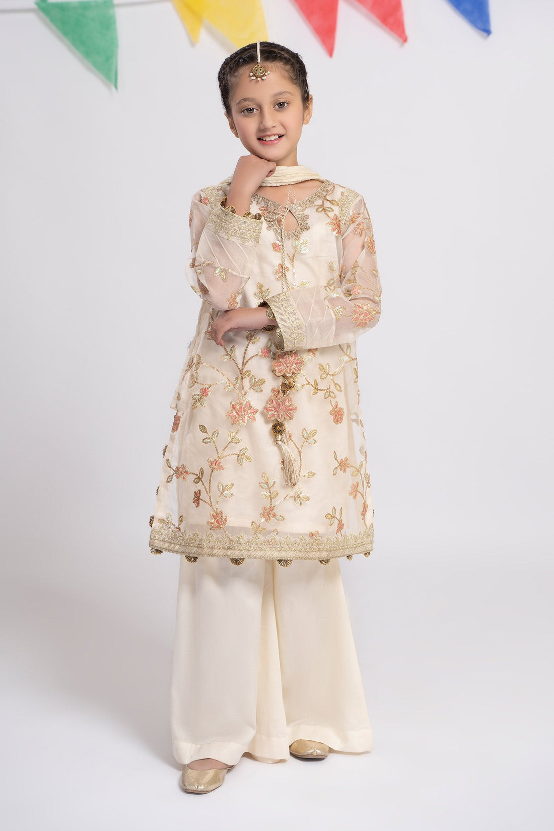 Maria B | 3 Piece Embroidered Organza Suit | MKS-EF24-30 - by - Libasekhas UK - Registered Vendor of : Maria B - 100% Original Designer Dresss