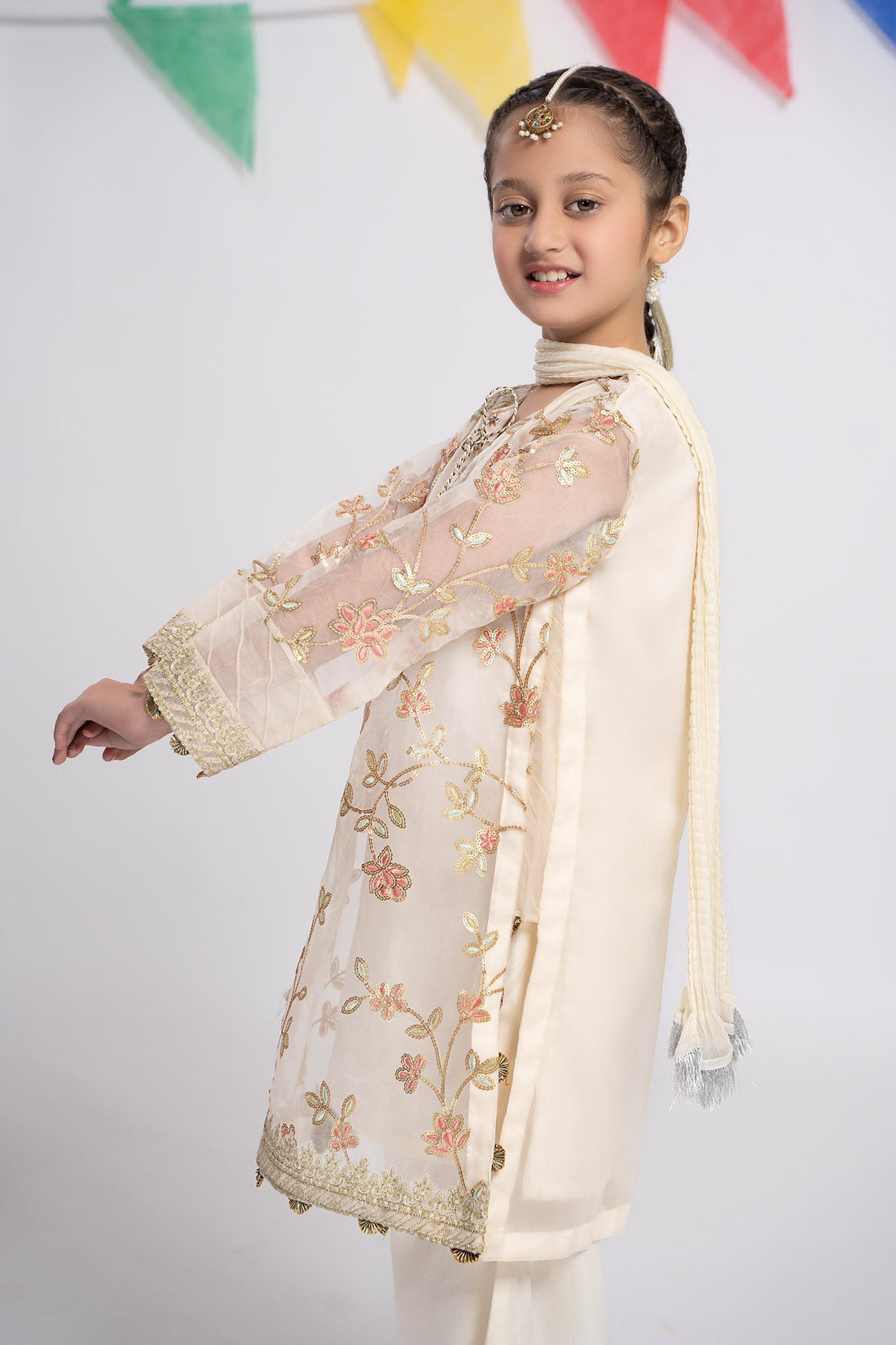 Maria B | 3 Piece Embroidered Organza Suit | MKS-EF24-30 - by - Libasekhas UK - Registered Vendor of : Maria B - 100% Original Designer Dresss