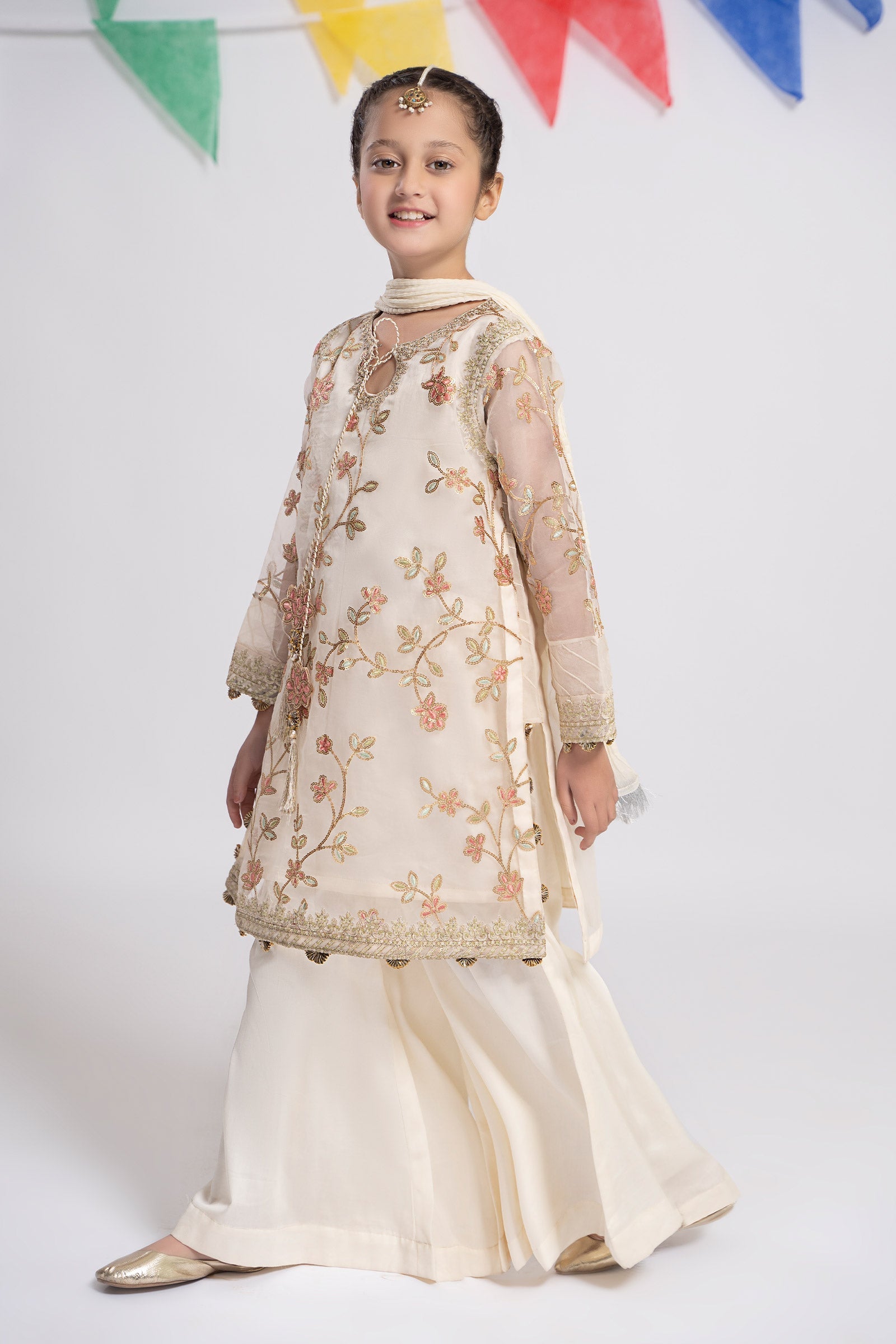 Maria B | 3 Piece Embroidered Organza Suit | MKS-EF24-30 - by - Libasekhas UK - Registered Vendor of : Maria B - 100% Original Designer Dresss