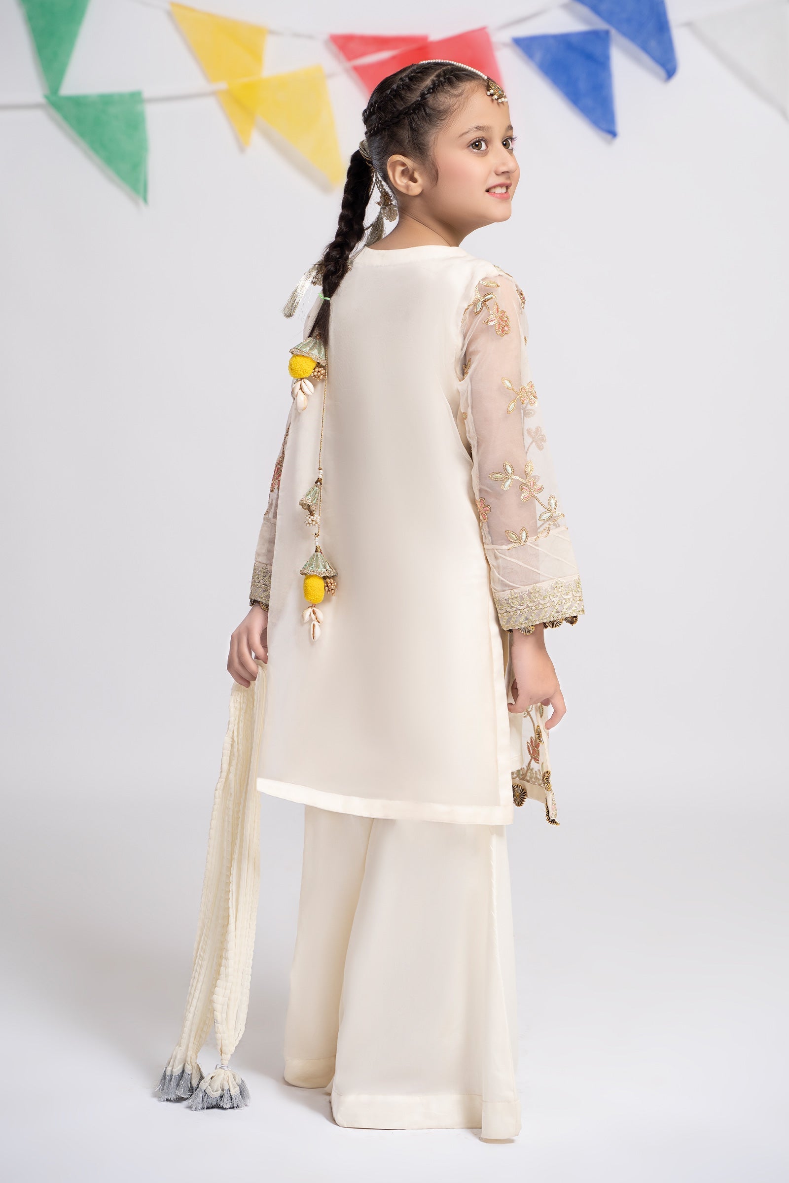 Maria B | 3 Piece Embroidered Organza Suit | MKS-EF24-30 - by - Libasekhas UK - Registered Vendor of : Maria B - 100% Original Designer Dresss
