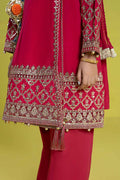 Maria B | 3 Piece Embroidered Raw Silk Suit | MKS-EF24-31 - by - Libasekhas UK - Registered Vendor of : Maria B - 100% Original Designer Dresss