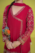 Maria B | 3 Piece Embroidered Raw Silk Suit | MKS-EF24-31 - by - Libasekhas UK - Registered Vendor of : Maria B - 100% Original Designer Dresss