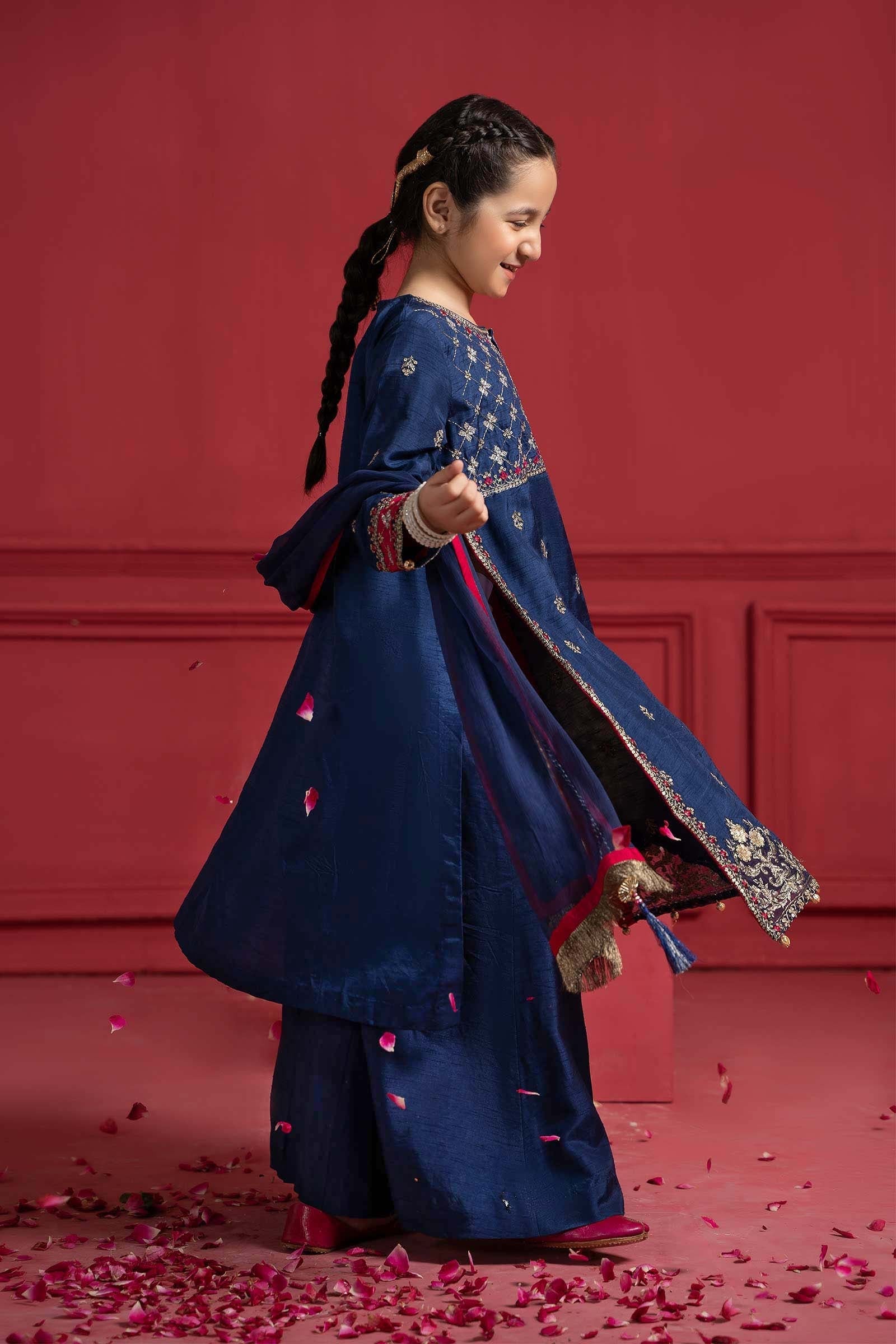 Maria B | Suit Blue MKS-W23-12 - by - Libasekhas UK - Registered Vendor of : Maria B - 100% Original Designer Dresss
