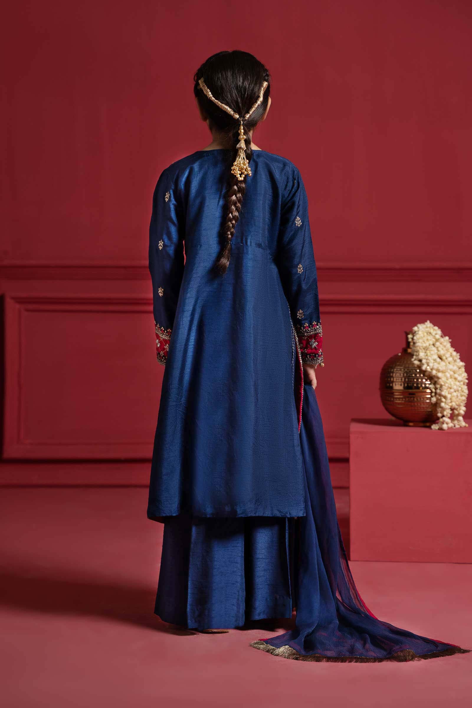 Maria B | Suit Blue MKS-W23-12 - by - Libasekhas UK - Registered Vendor of : Maria B - 100% Original Designer Dresss