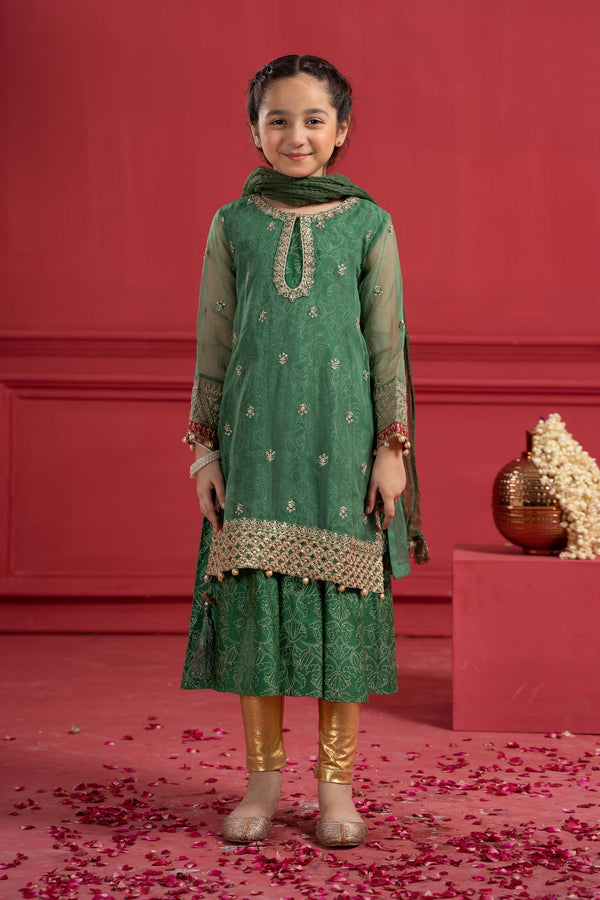 Maria B | Suit Green MKS-W23-21 - by - Libasekhas UK - Registered Vendor of : Maria B - 100% Original Designer Dresss