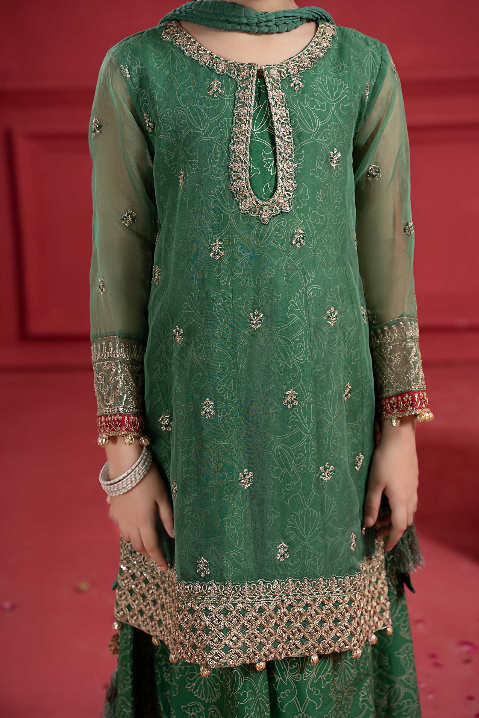 Maria B | Suit Green MKS-W23-21 - by - Libasekhas UK - Registered Vendor of : Maria B - 100% Original Designer Dresss
